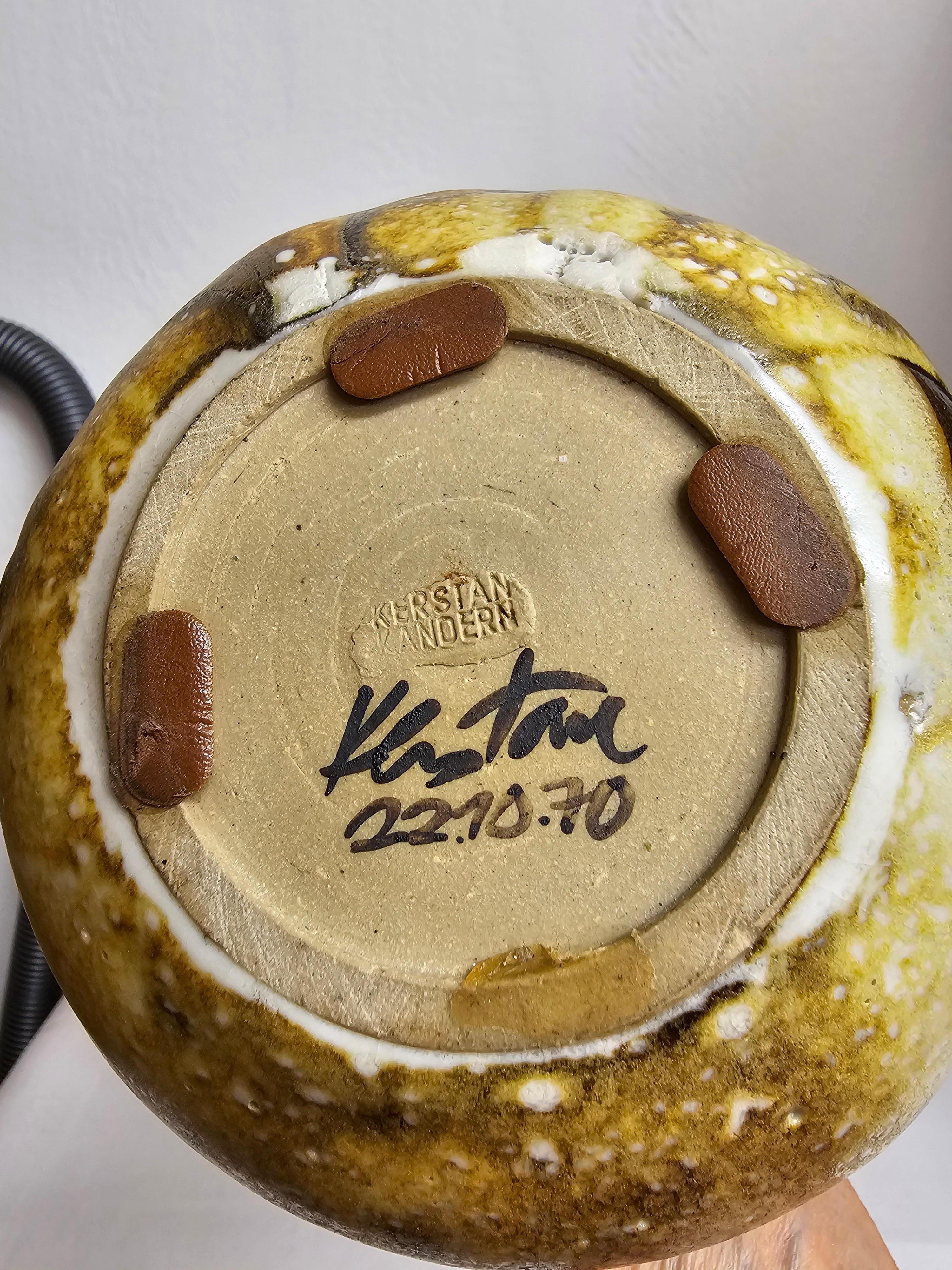 Lámpara de finales del siglo XX  Lámparas de mesa Cerámica Horst Kestan Alemania Moderno de mediados de siglo en venta