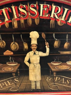 Late 20th Century Pastry Shop Sign Patisserie Fine Pies and Pastries