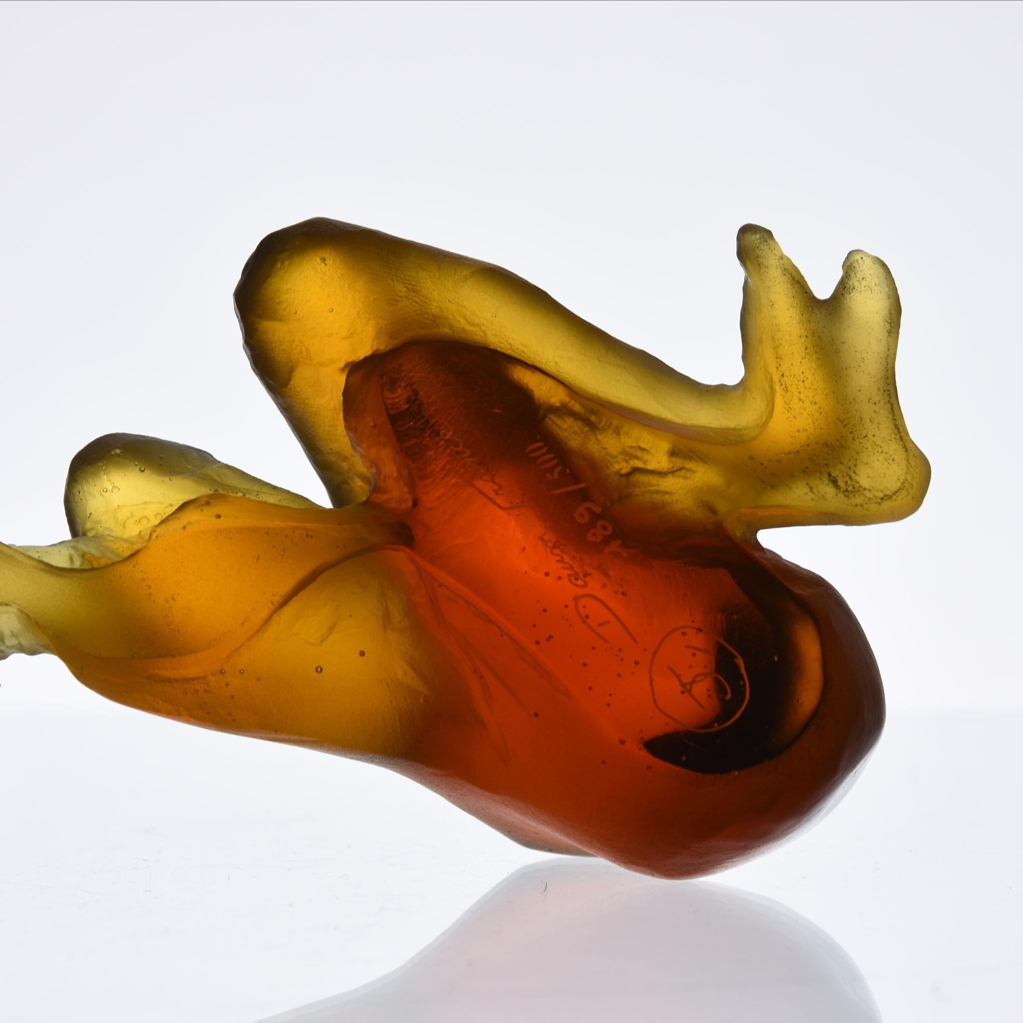 Late 20th Century Pate De Verre Glass Sculpture 'Tentation' by Daum Glass For Sale 7