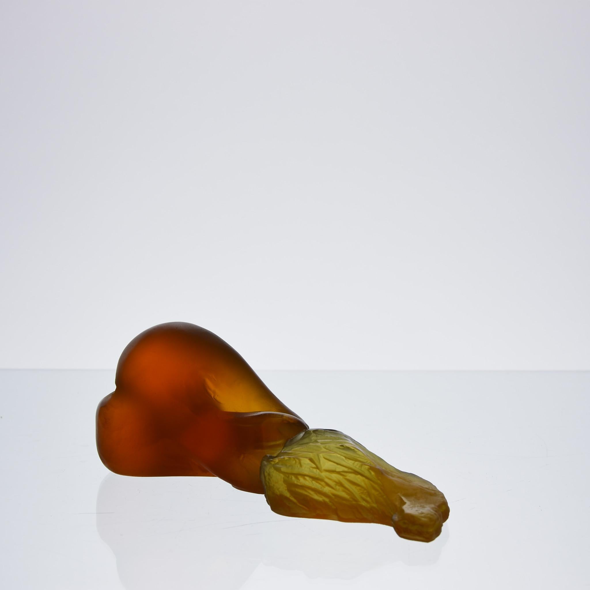 Late 20th Century Pate De Verre Glass Sculpture 'Tentation' by Daum Glass For Sale 4