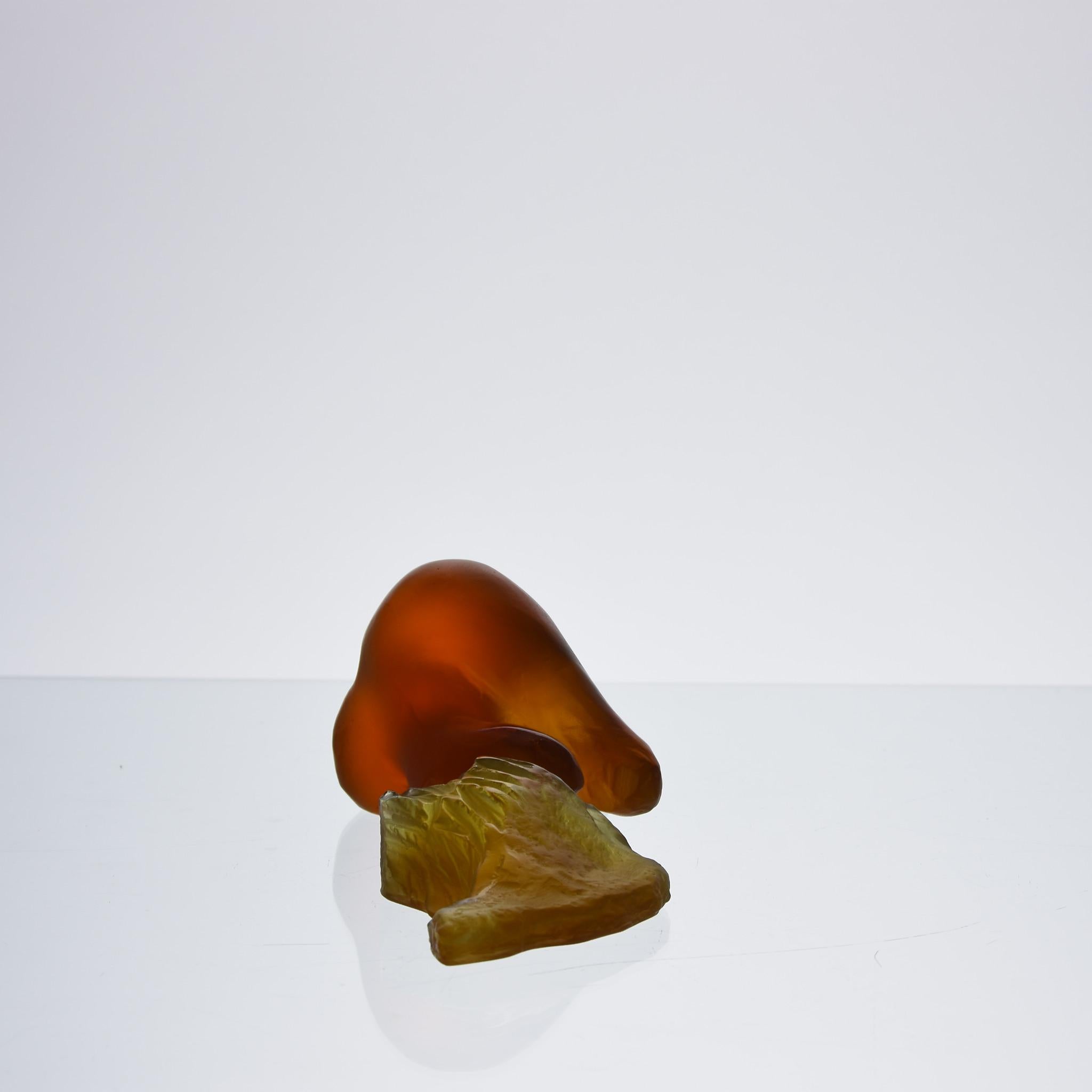 Late 20th Century Pate De Verre Glass Sculpture 'Tentation' by Daum Glass For Sale 5