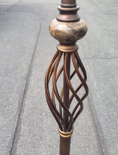 Late 20th Century Patinated Copper Floor Lamp
