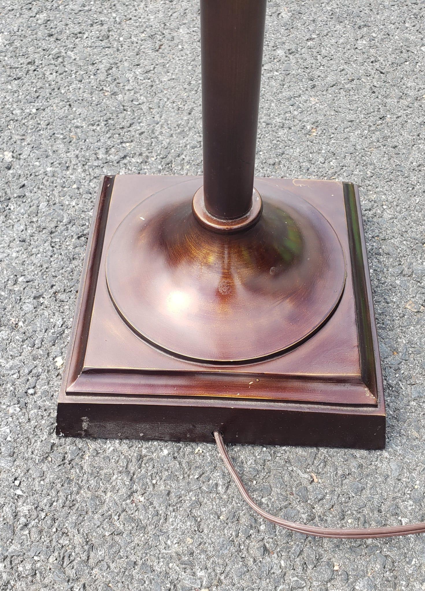 Modern Late 20th Century Patinated Copper Floor Lamp For Sale