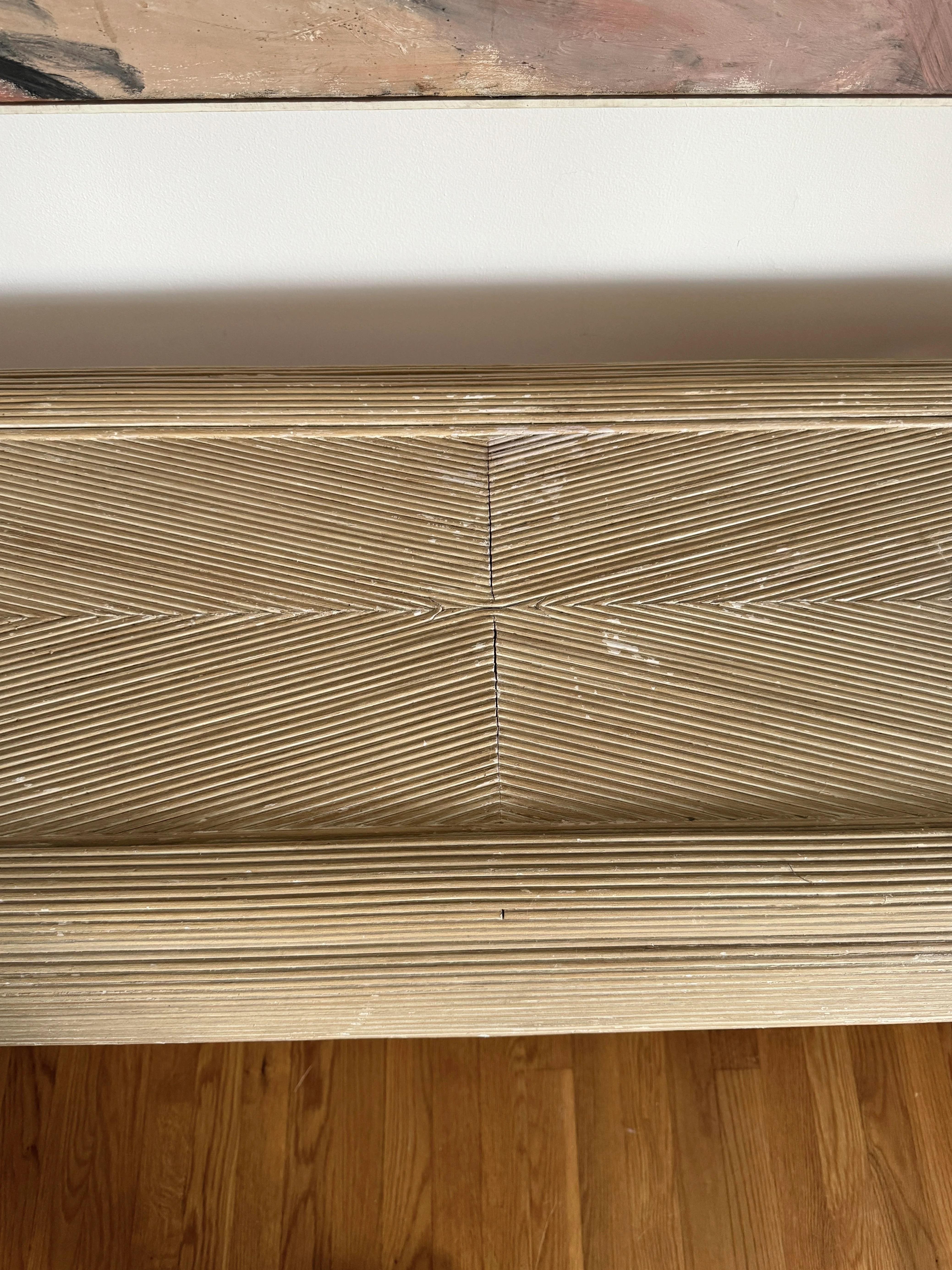 Unknown Late 20th Century Pencil Reed Console Entry Table in Style of Karl Springer For Sale
