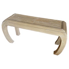 Late 20th Century Pencil Reed Console Entry Table in Style of Karl Springer