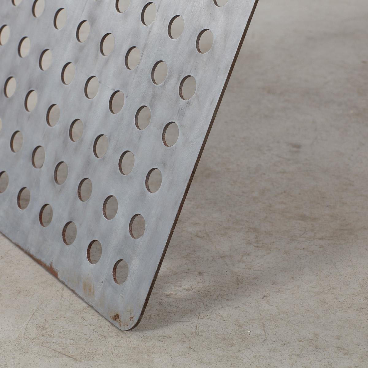 Late 20th Century Perforated Aluminum Metal Table 1