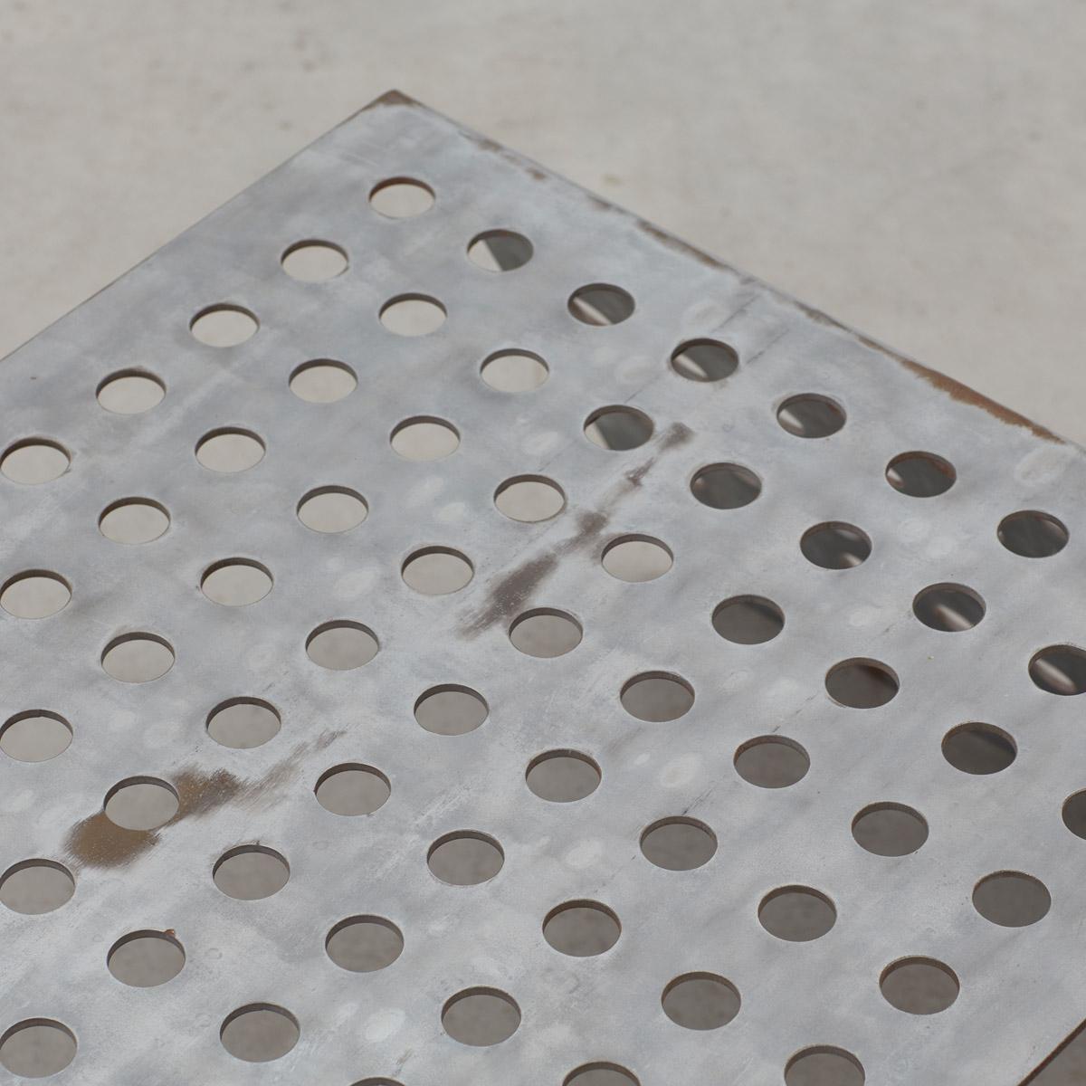 Late 20th Century Perforated Aluminum Metal Table 2