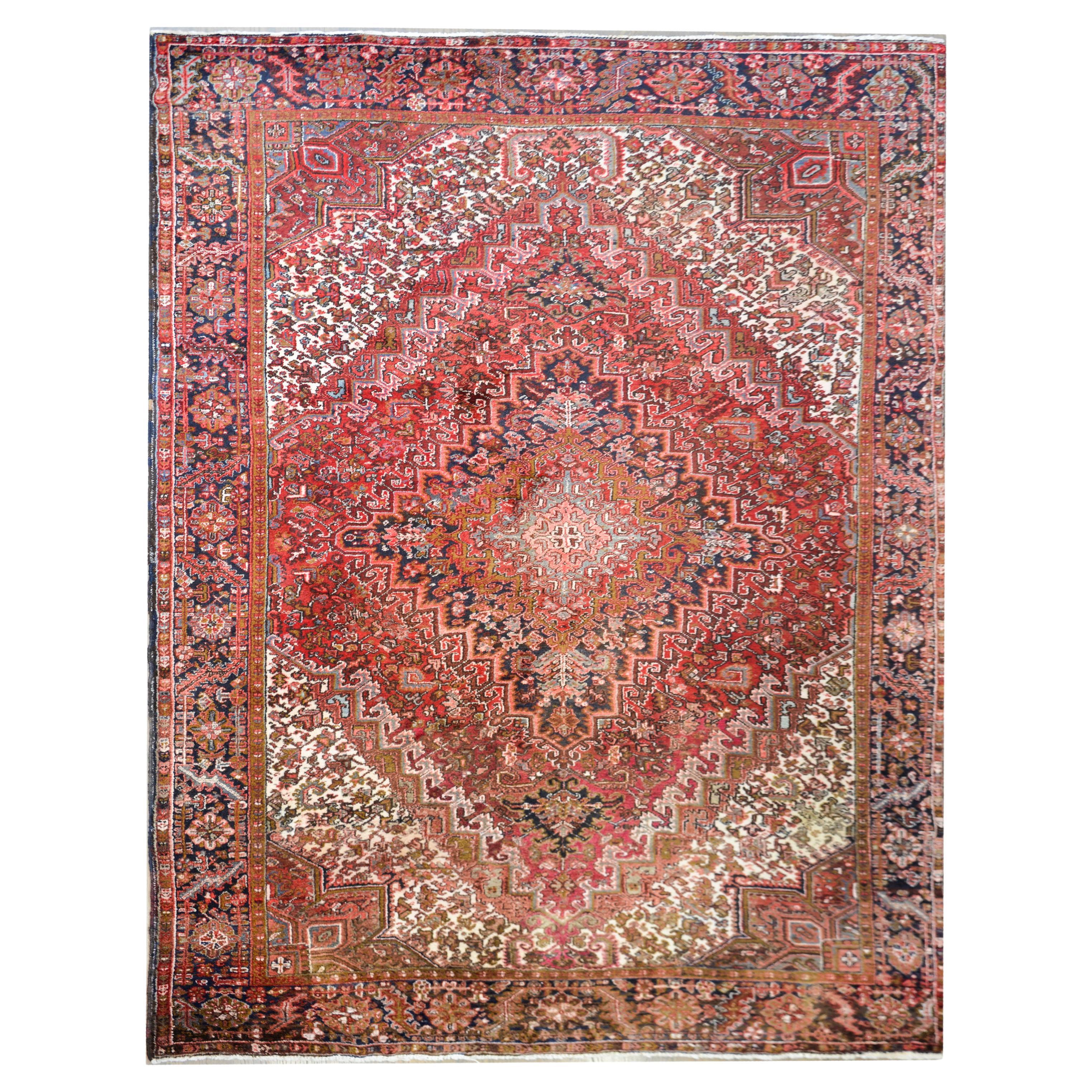 Late 20th Century Persian Heriz Rug For Sale