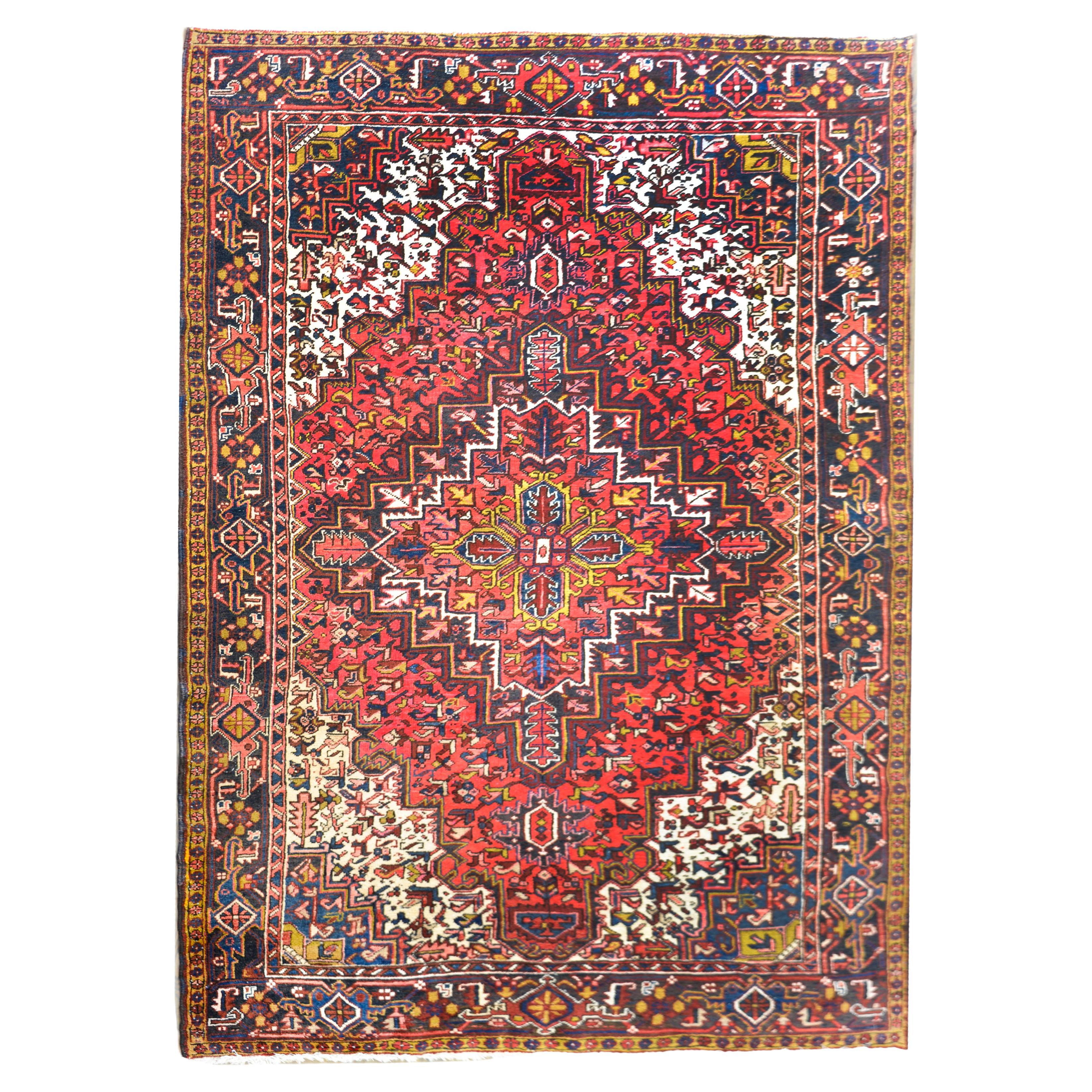 Late 20th Century Persian Heriz Rug For Sale