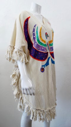 Late 20th Century Phoenix Applique´ Fringe Dress
