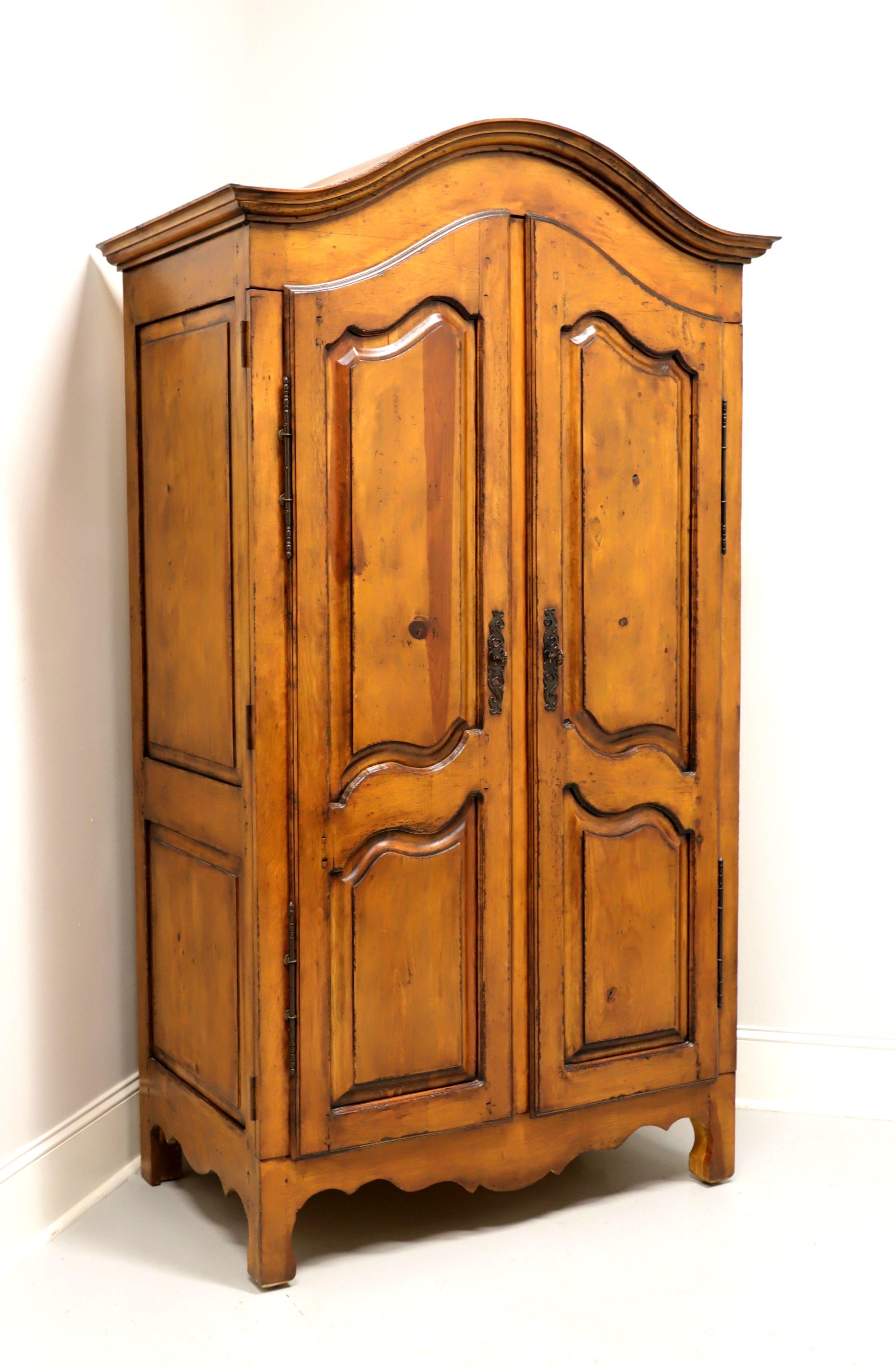 Late 20th Century Pine French Country Style Armoire / Linen Press 4