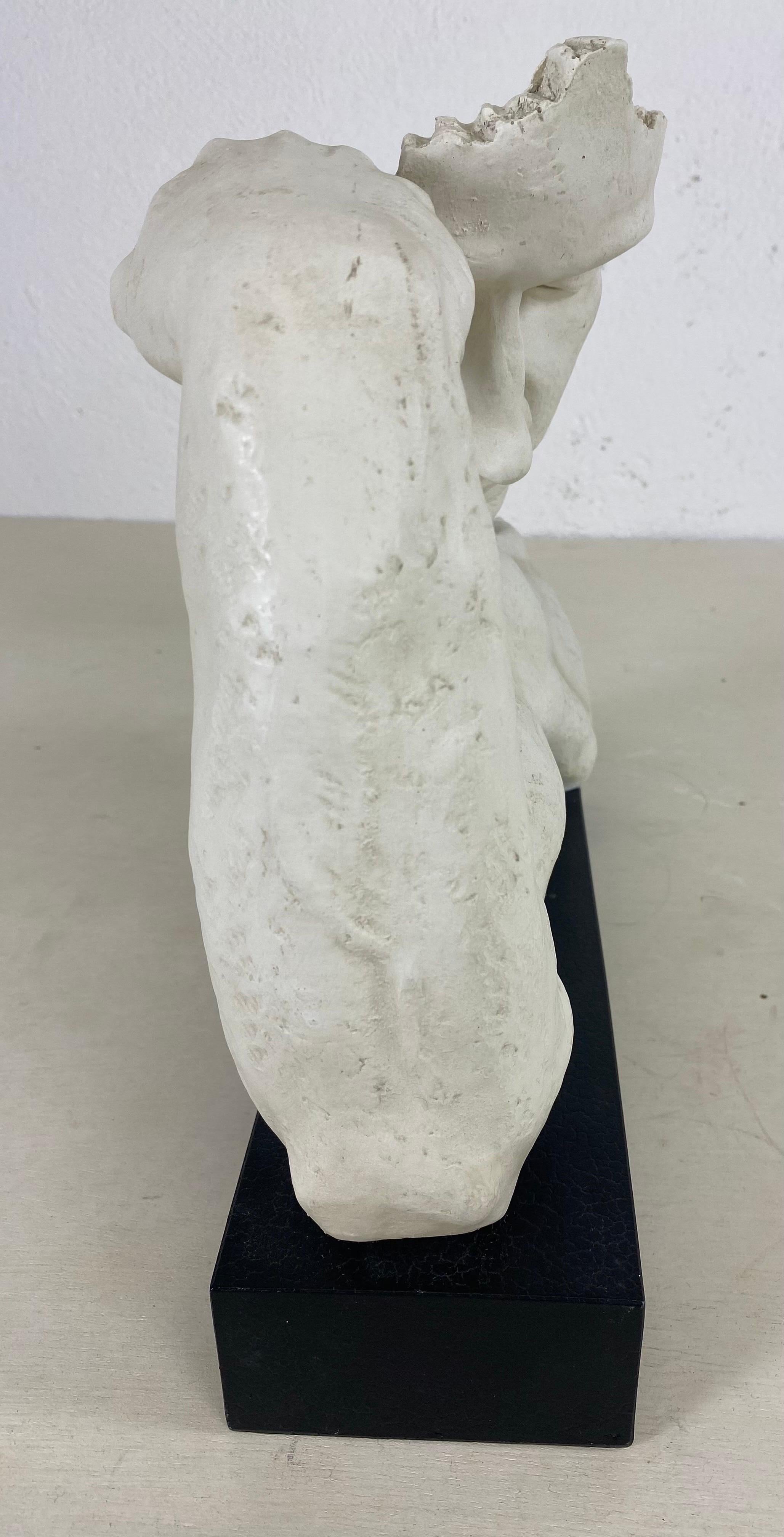 American Late 20th century plaster mill figural sculpture