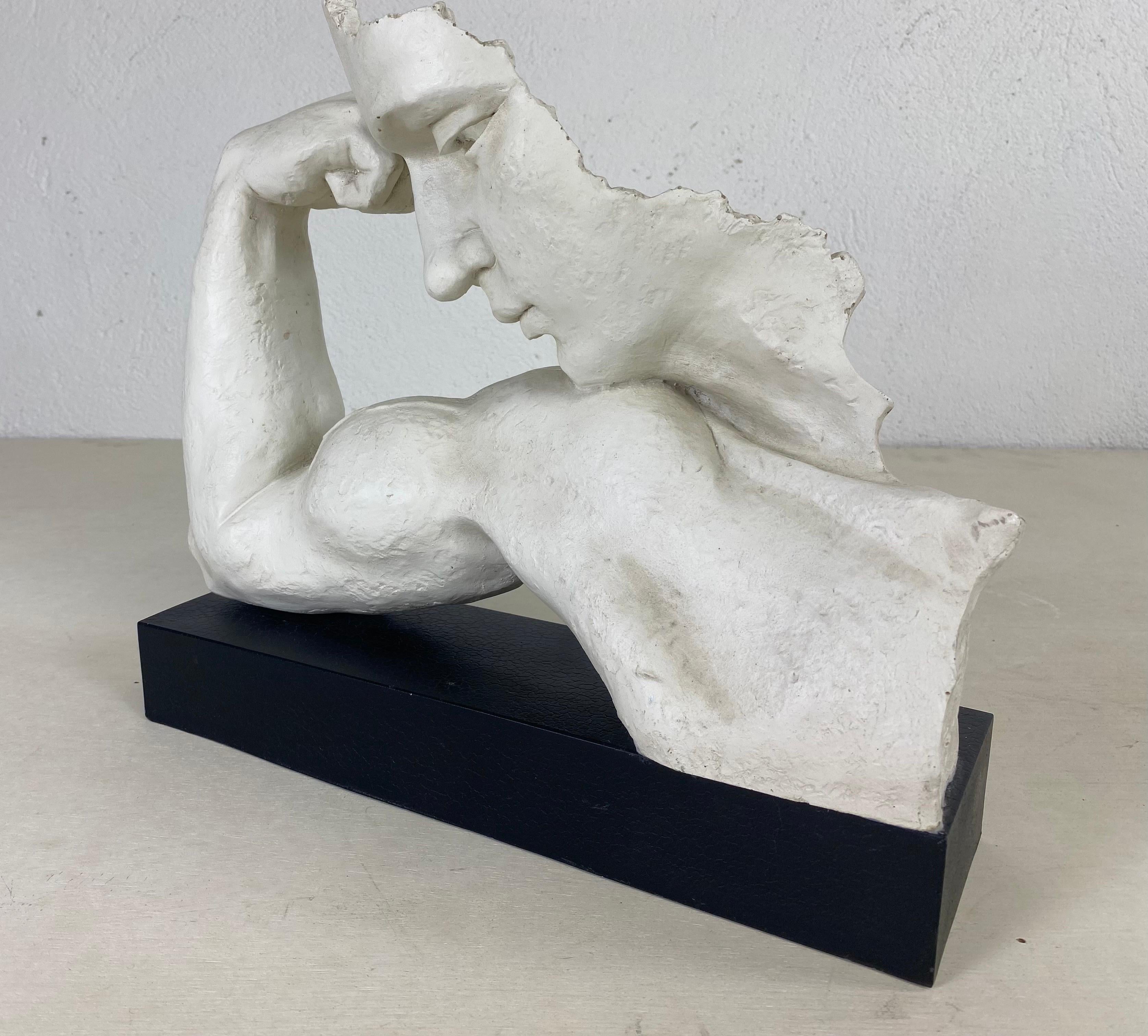 Late 20th Century Late 20th century plaster mill figural sculpture