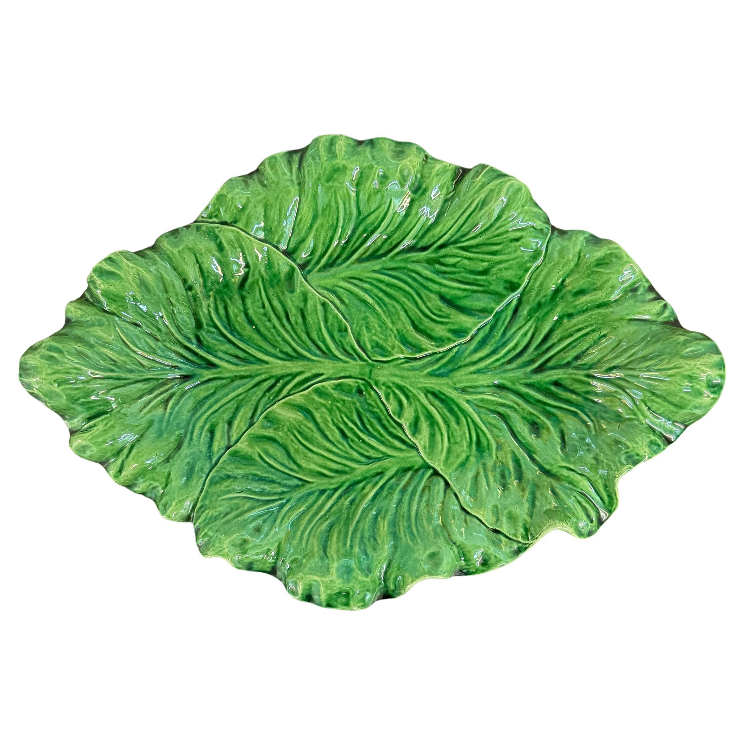 Late 20th Century Portuguese Cabbage Platter from Bonwit Teller For Sale