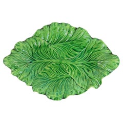 Late 20th Century Portuguese Cabbage Platter from Bonwit Teller