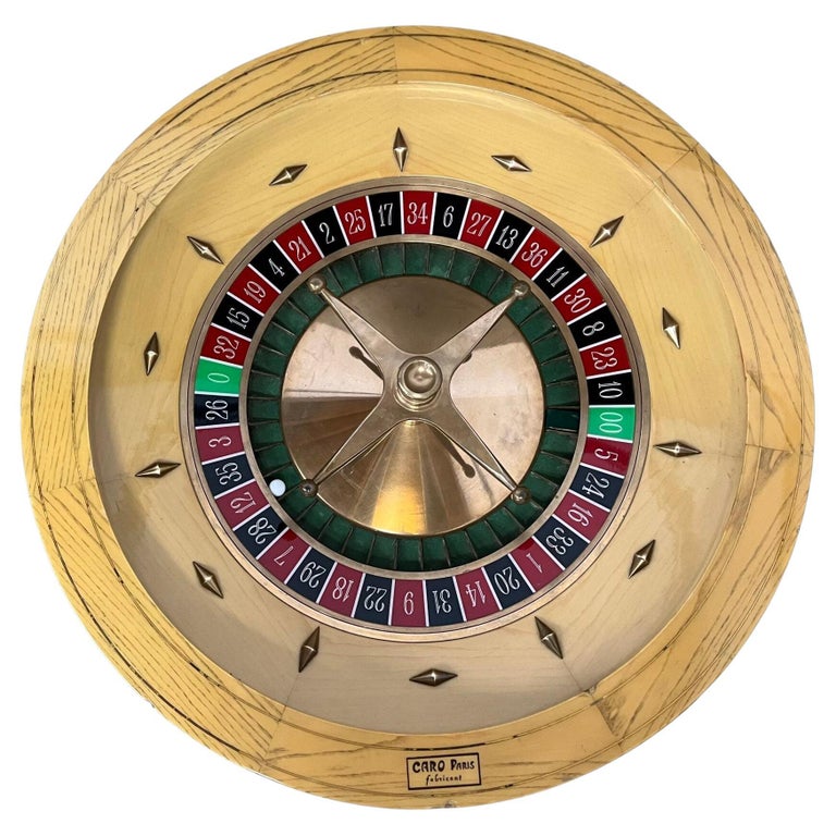 Late 20th Century Professional Roulette Wheel Made by Caro Paris For