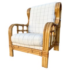 Late 20th Century Ralph Lauren Coastal Style Rattan Lounge Chair