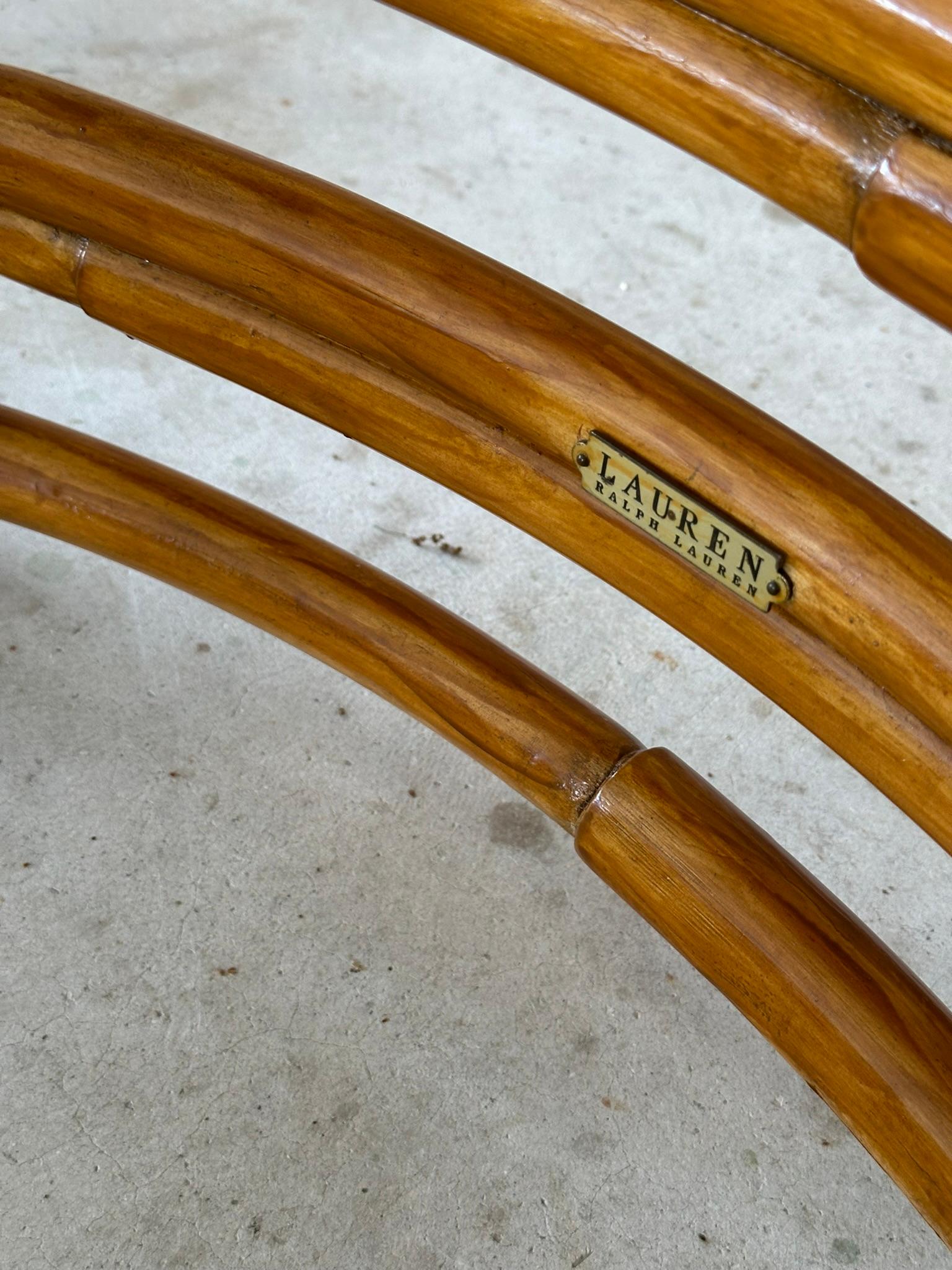 Late 20th Century Ralph Lauren Organic Modern Refinished Rattan Coffee Table 2