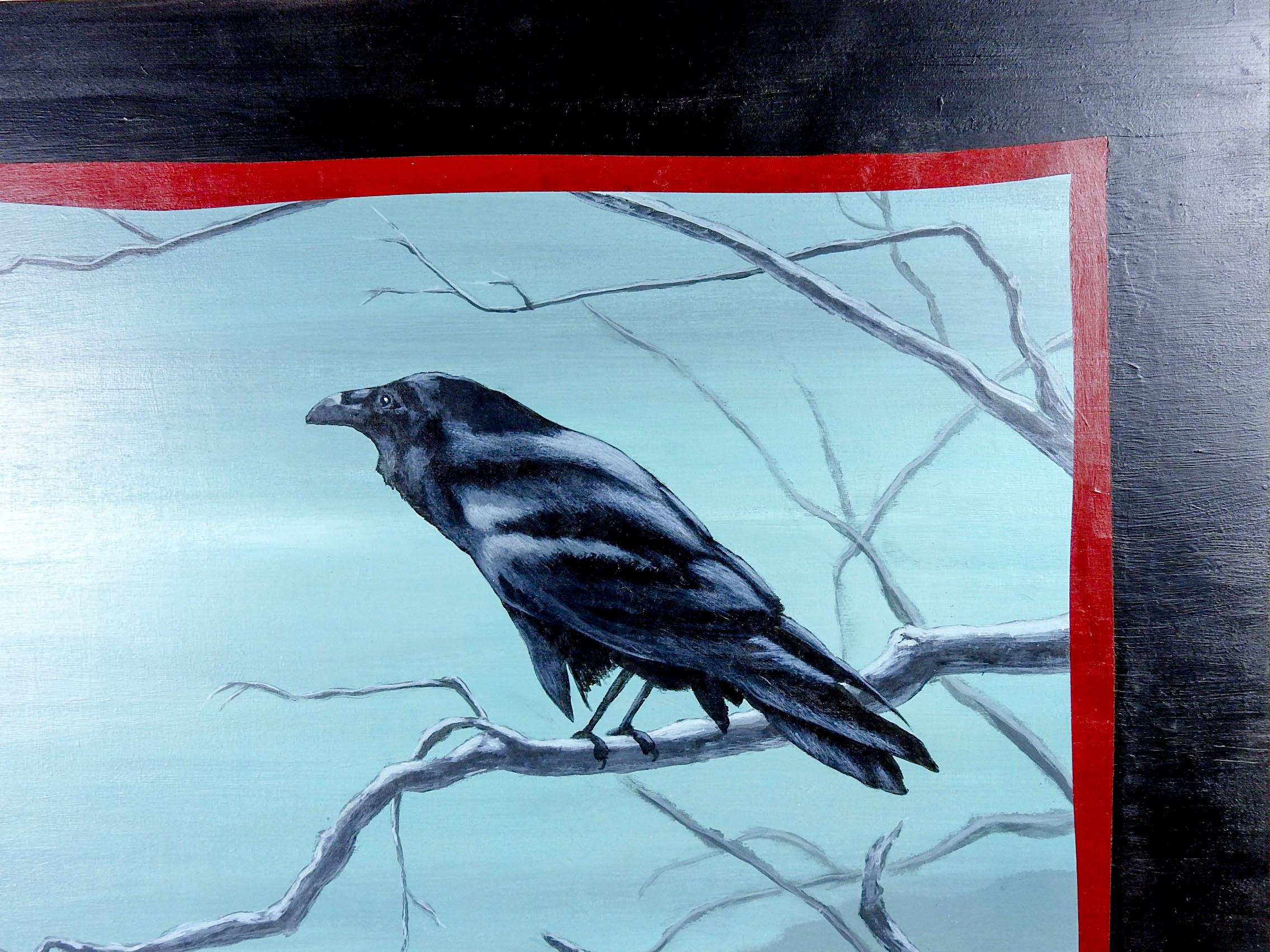 American Late 20th Century Raven Painting For Sale