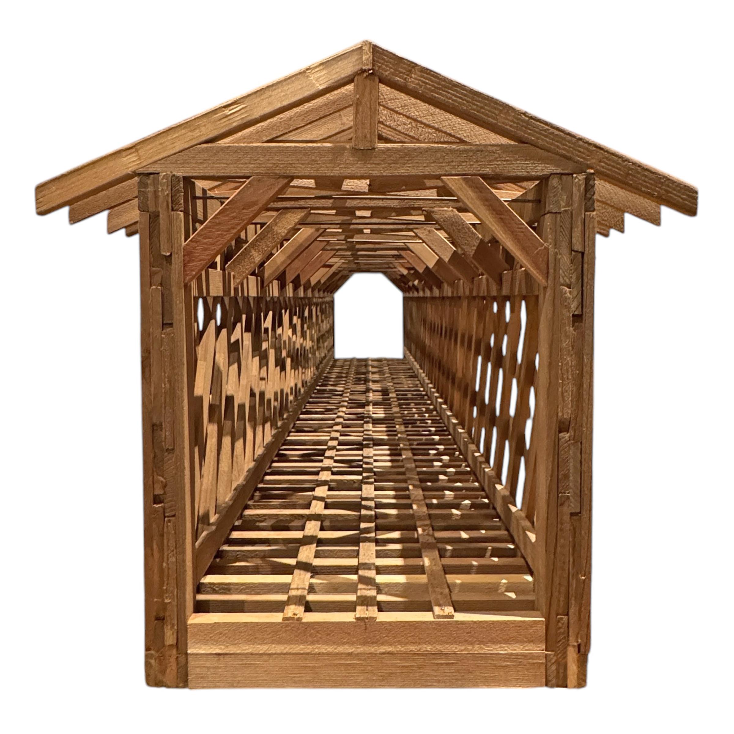 Modello in scala della fine del 20° secolo dello storico ponte coperto di Fallasburg in vendita 5