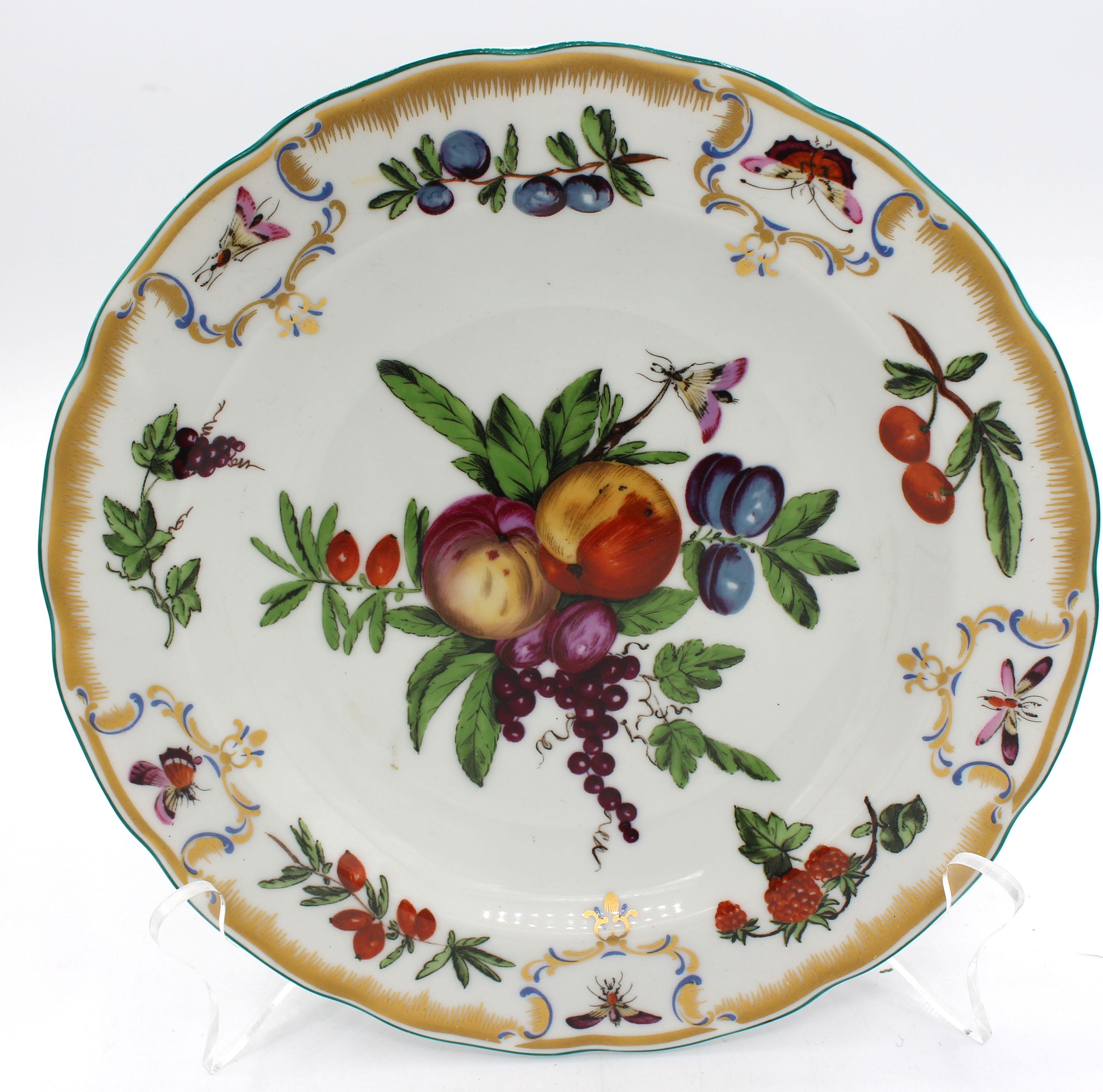 American Late 20th Century Set of 10 Duke of Gloucester Pattern Dessert or Salad Plates