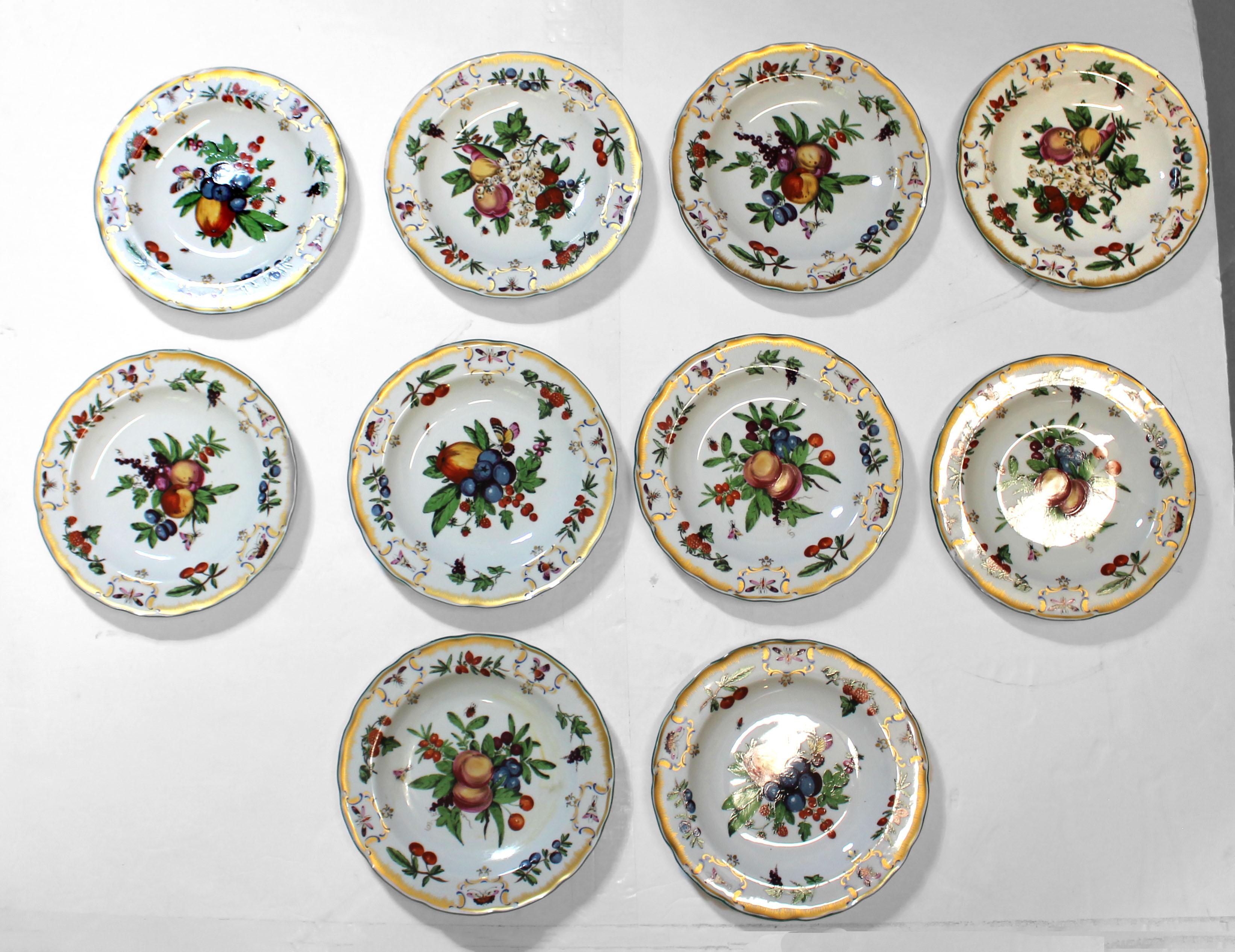 Late 20th Century Set of 10 Duke of Gloucester Pattern Dessert or Salad Plates 1