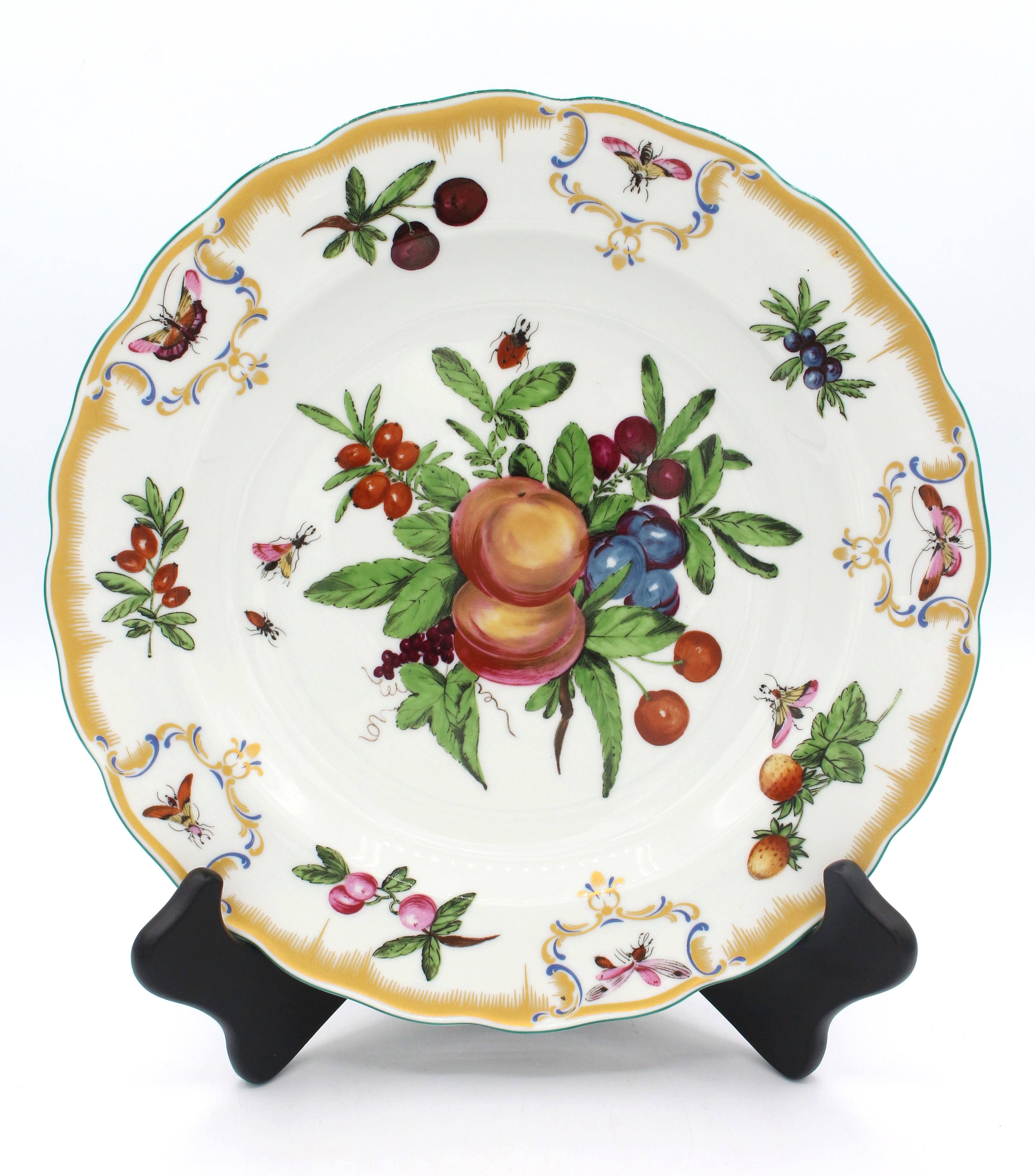 Late 20th Century Set of 9 Duke of Gloucester Pattern Dinner Plates, Mottahedeh In Good Condition In Chapel Hill, NC