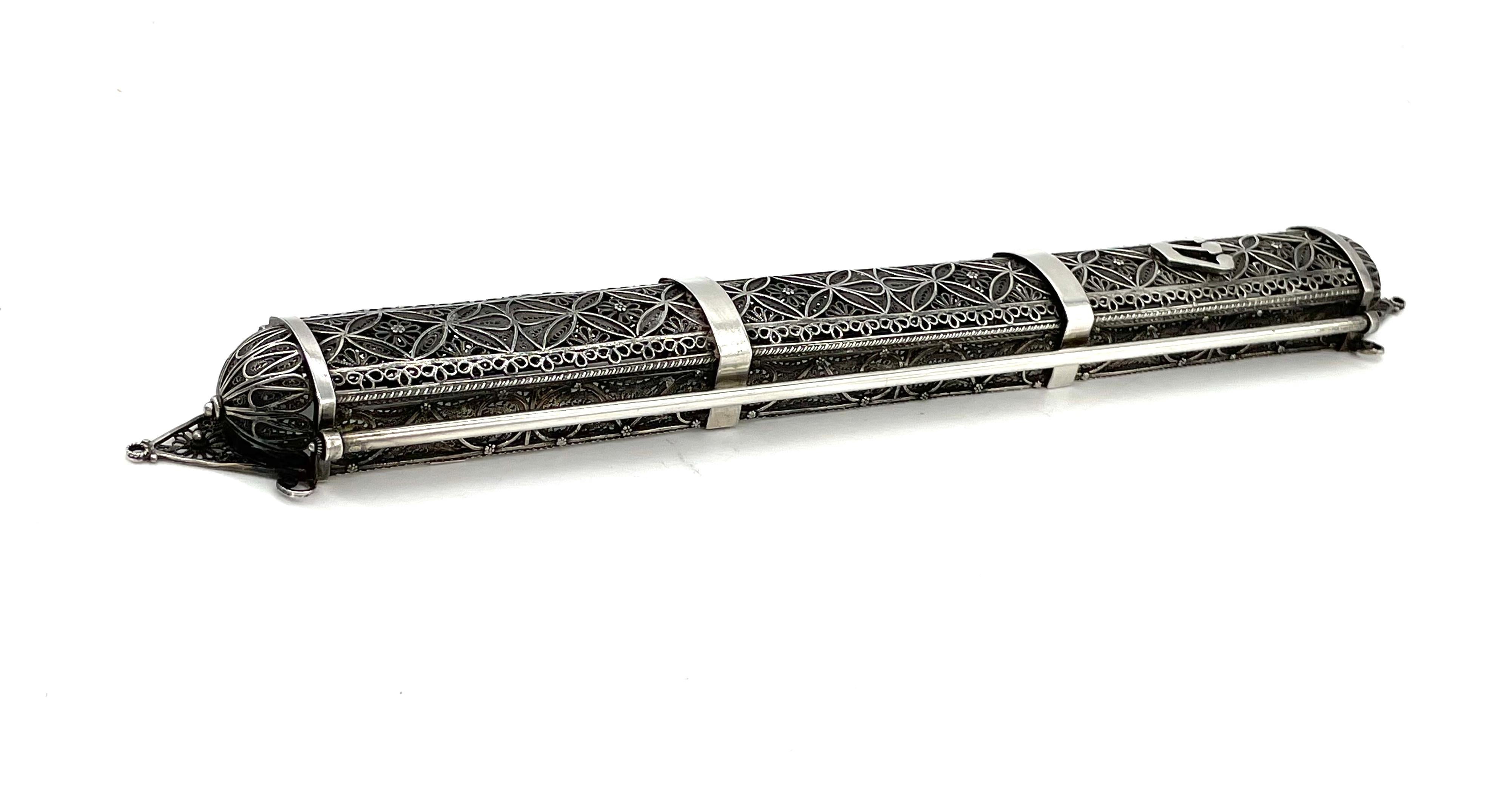 Late 20th Century Silver Mezuzah Case by Cahim Gershi 2