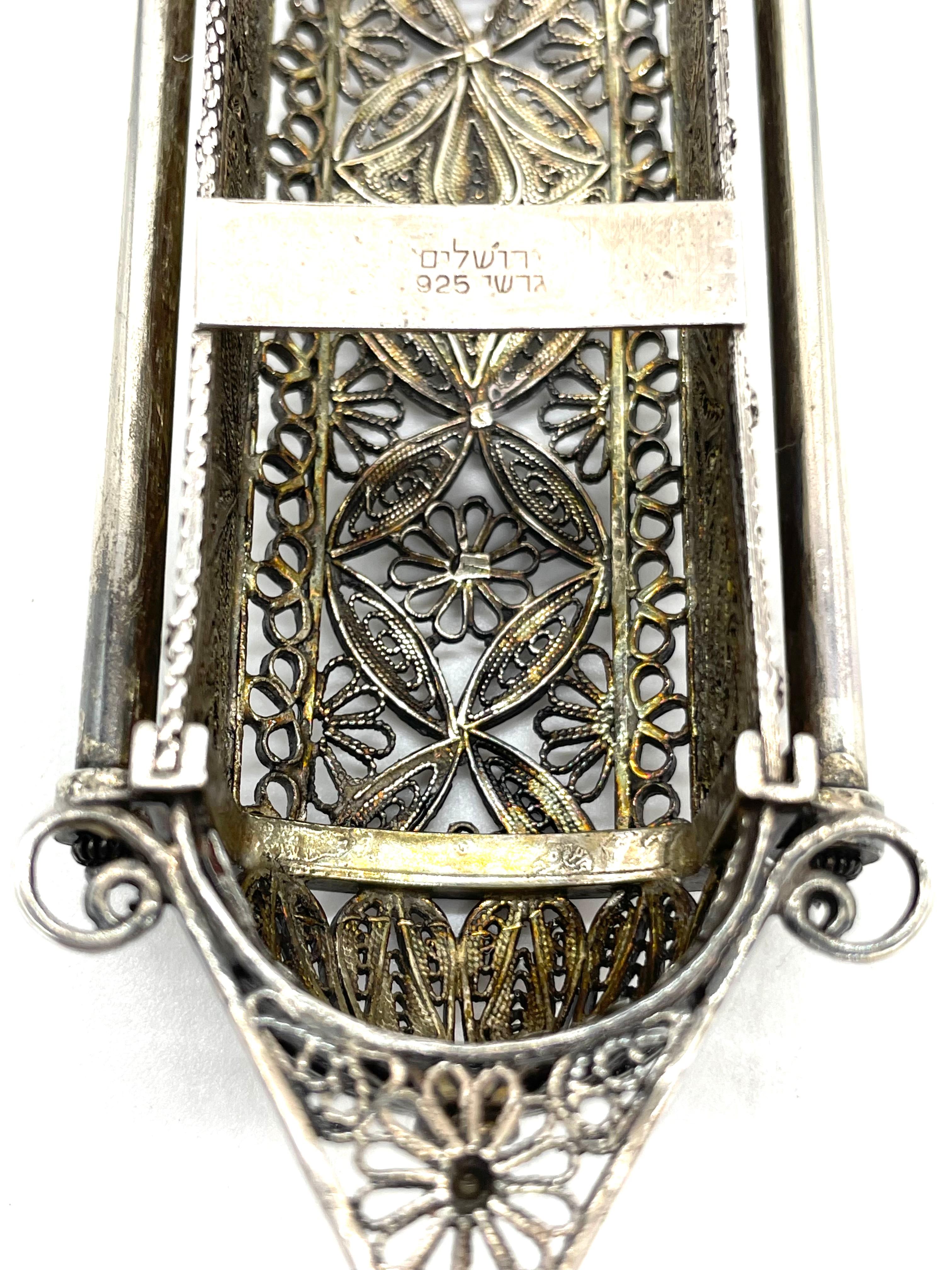 Late 20th Century Silver Mezuzah Case by Cahim Gershi 3