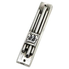 Late 20th Century American Silver Mezuzah Case by Henryk Winograd