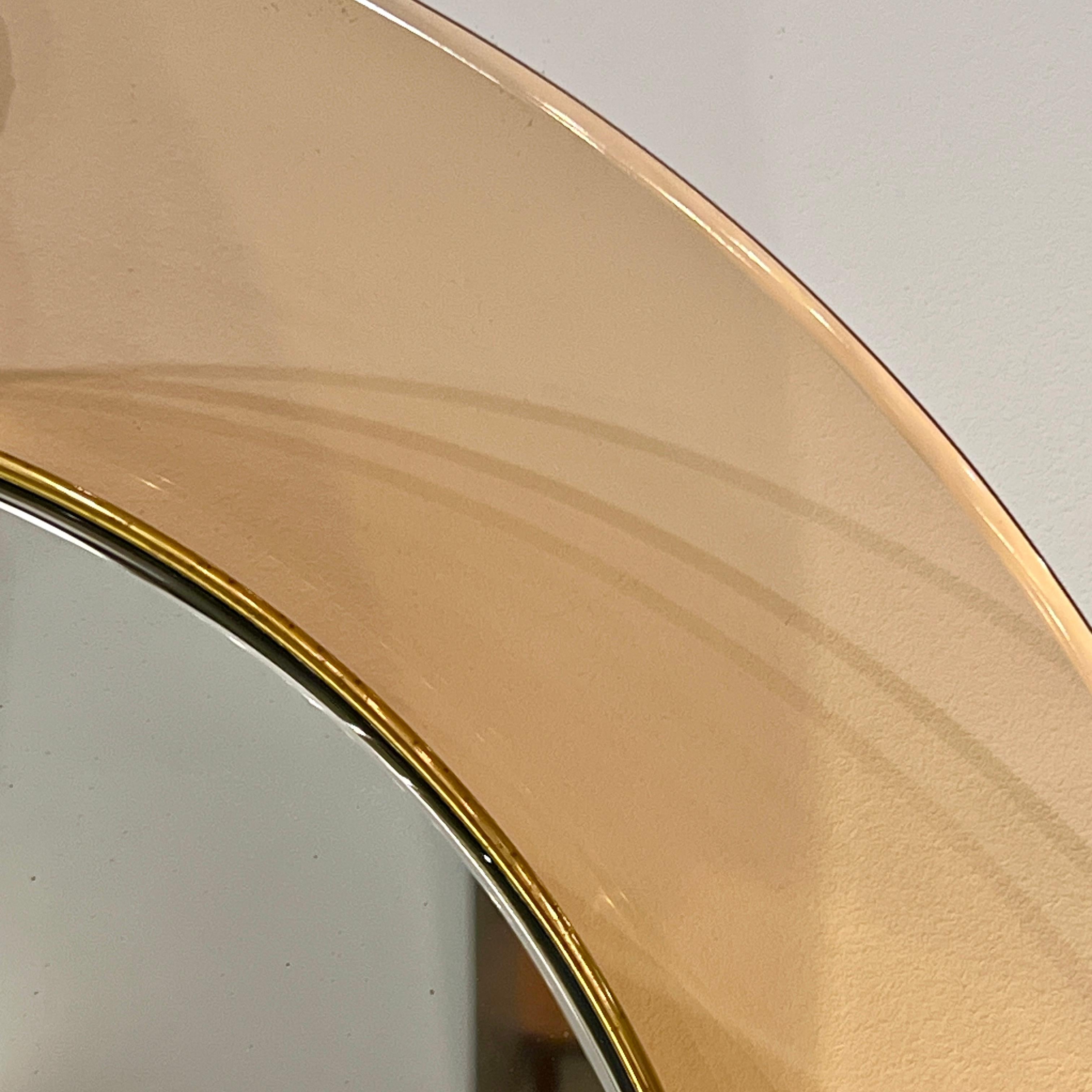Laiton Miroir unique de la fin du XXe siècle Max Ingrand pour Fontana Arte en vente