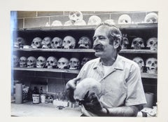 Fotografia di conservazione del teschio della fine del XX secolo