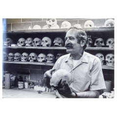Fotografia di conservazione del teschio della fine del XX secolo