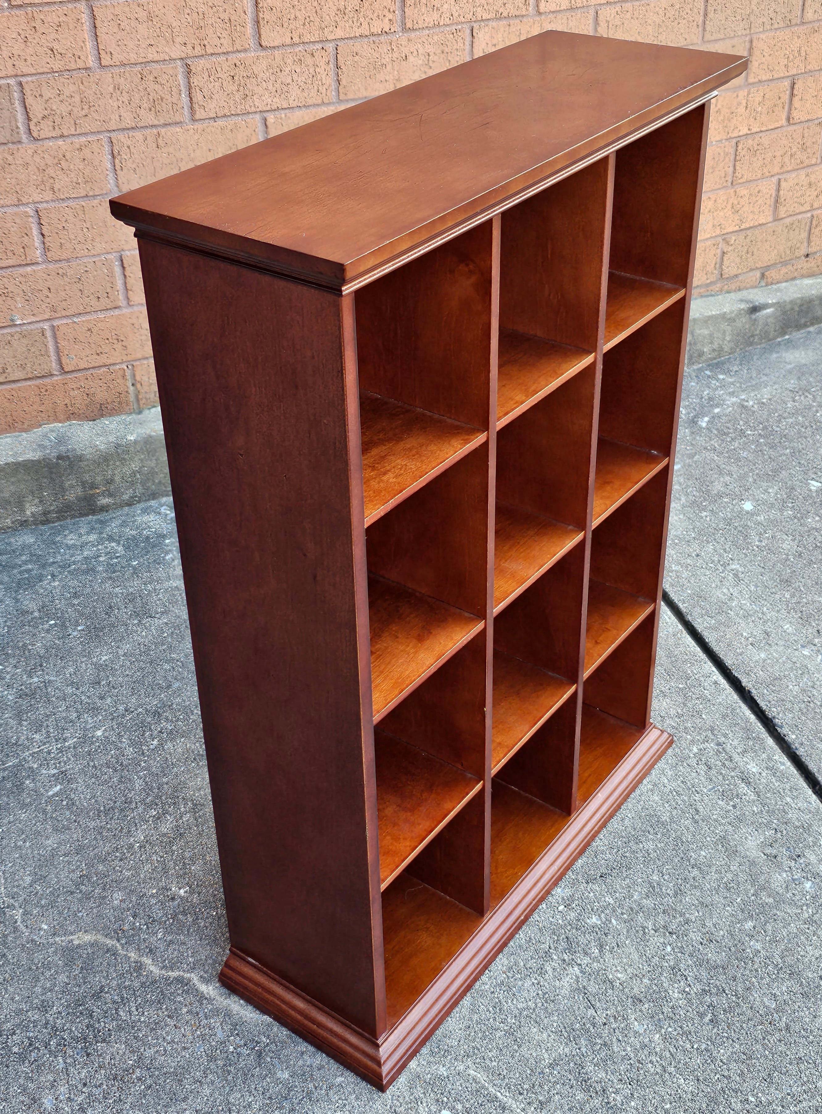 Modern Late 20th Century Solid Cherry Pigeon Hole Cube Bookcase For Sale