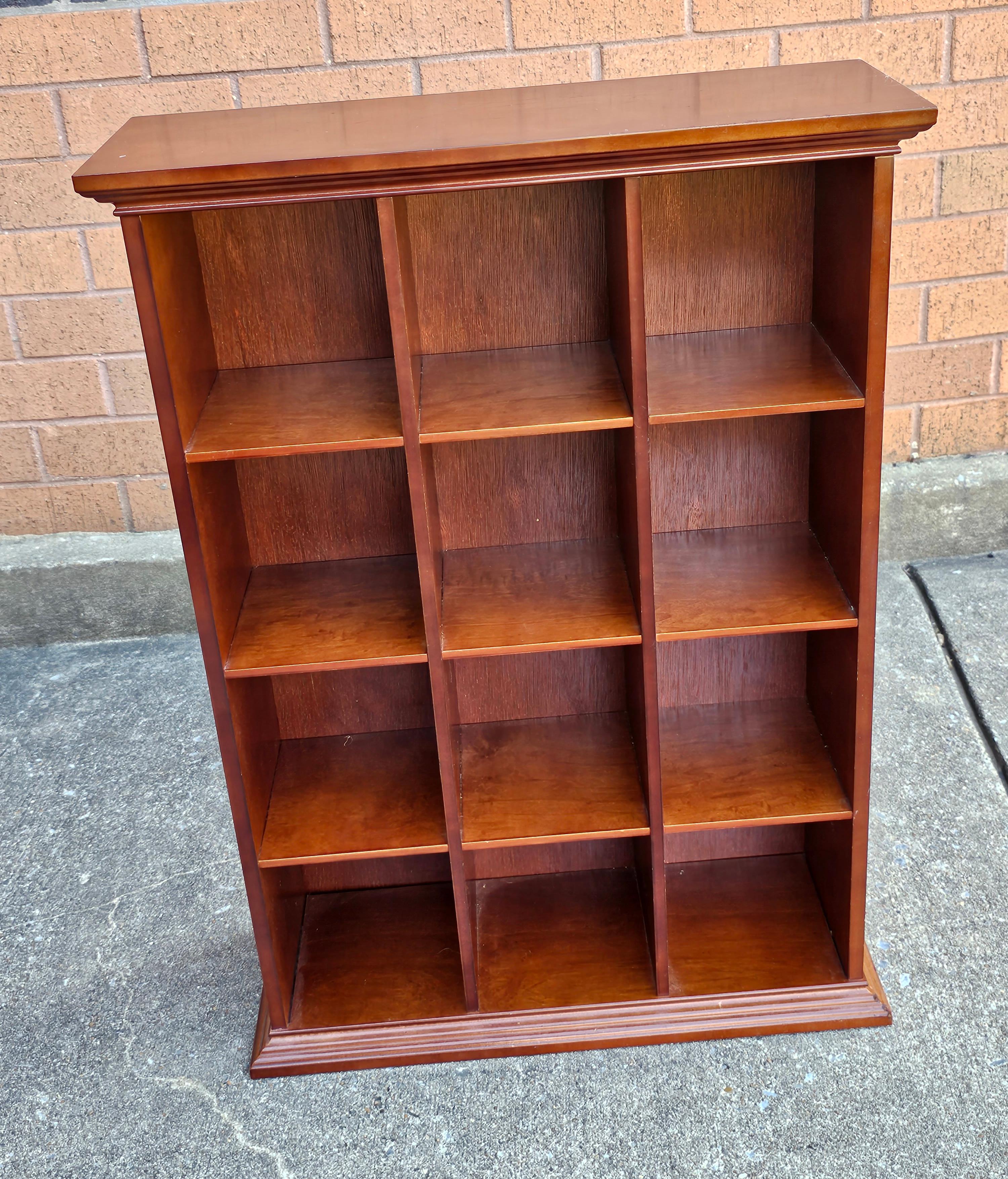 Unknown Late 20th Century Solid Cherry Pigeon Hole Cube Bookcase For Sale