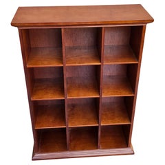 Retro Late 20th Century Solid Cherry Pigeon Hole Cube Bookcase