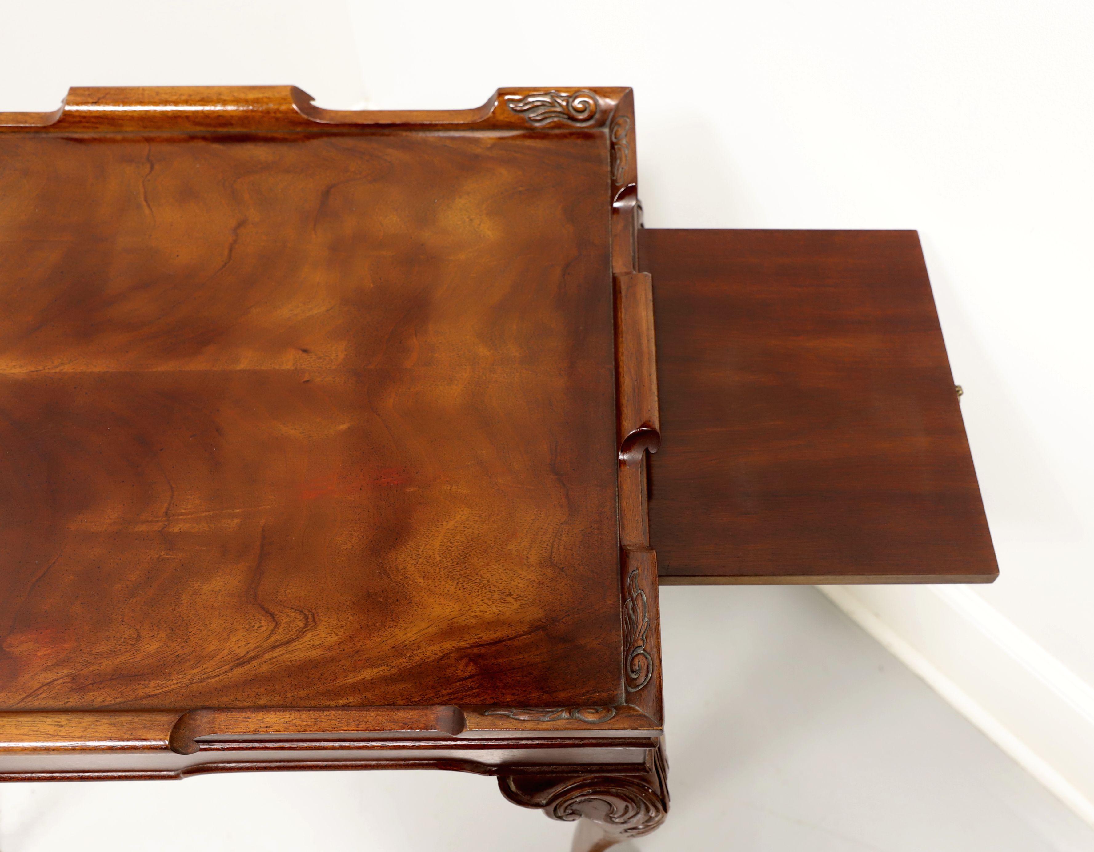 Late 20th Century Solid Flame Mahogany Chippendale Tea Table - A For Sale 2