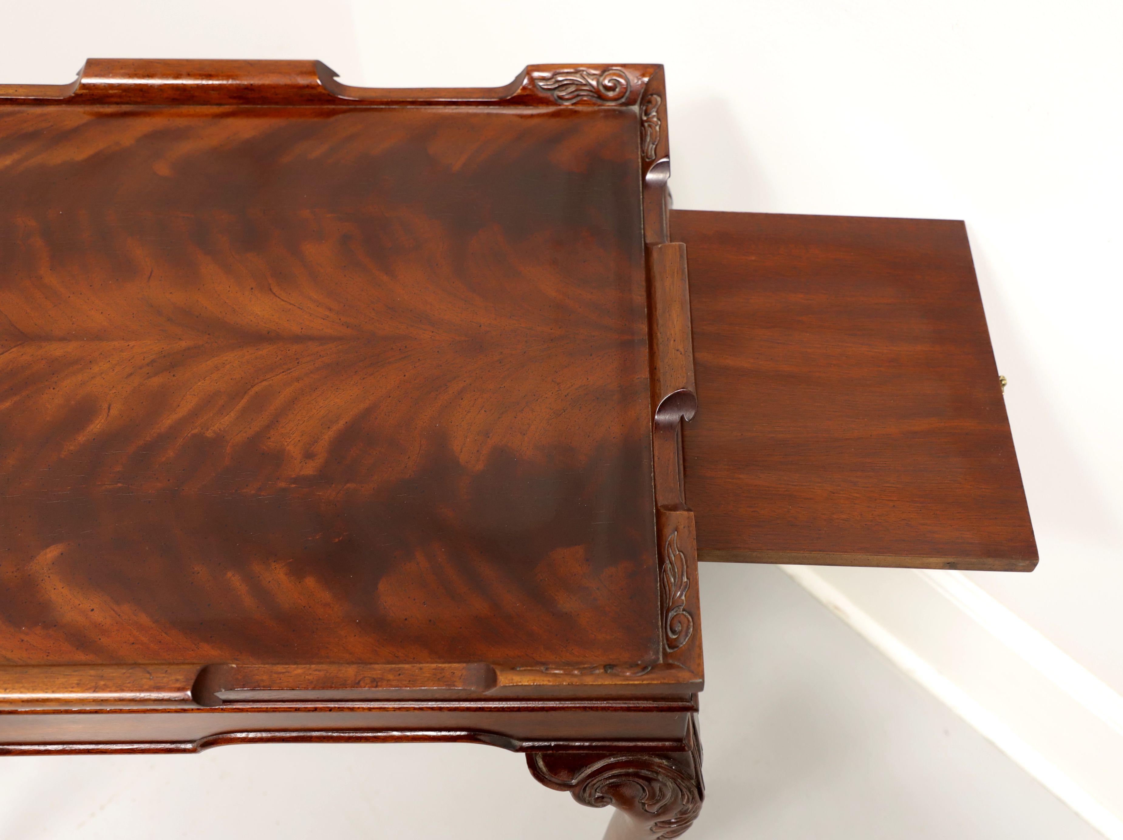 Late 20th Century Solid Flame Mahogany Chippendale Tea Table - B For Sale 2