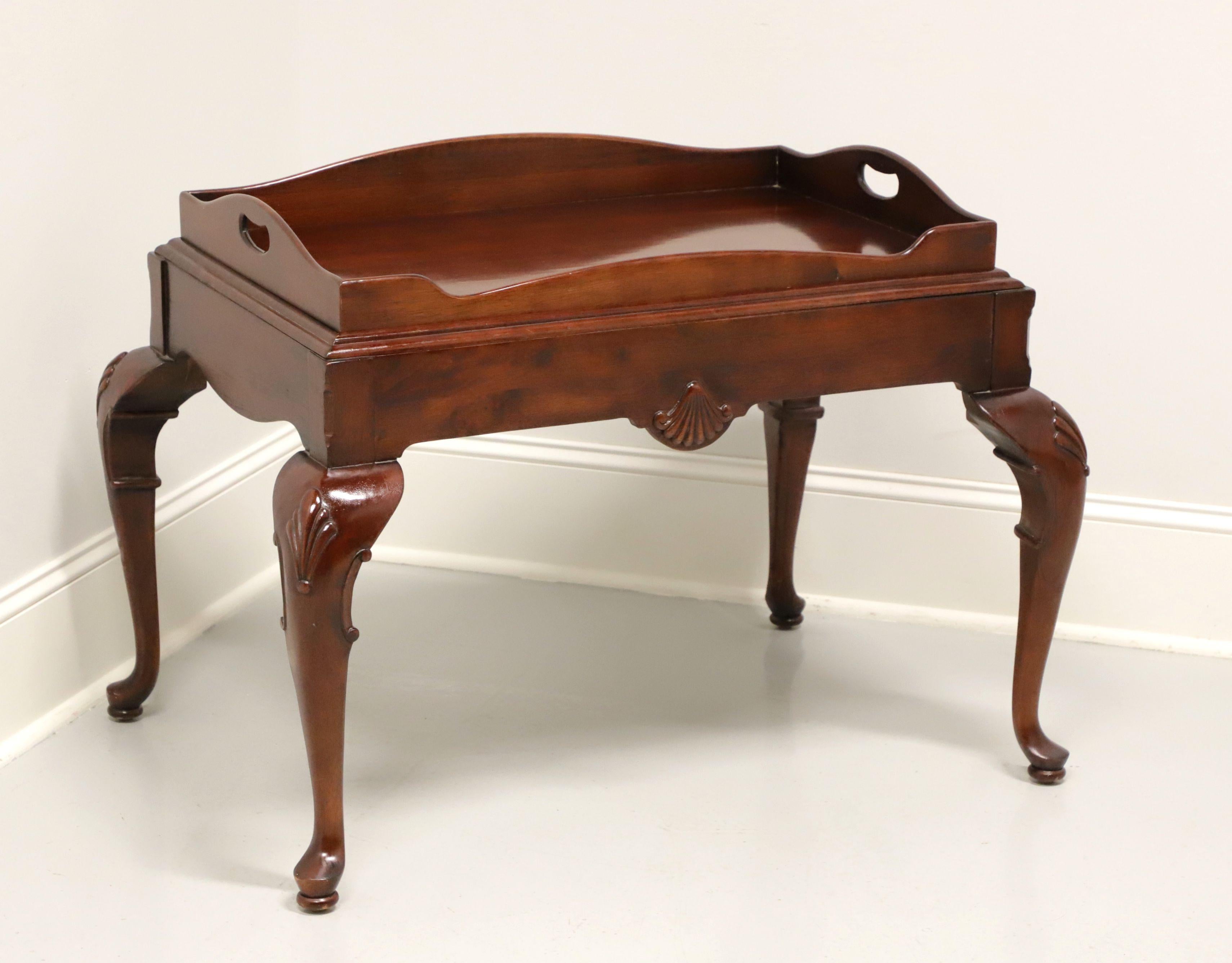 Late 20th Century Solid Mahogany Georgian Tea Serving Table For Sale 6