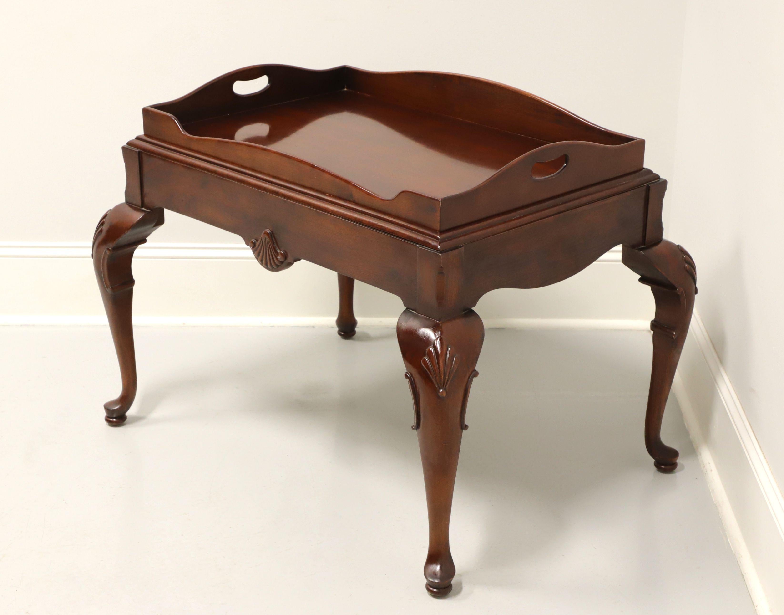 American Late 20th Century Solid Mahogany Georgian Tea Serving Table For Sale