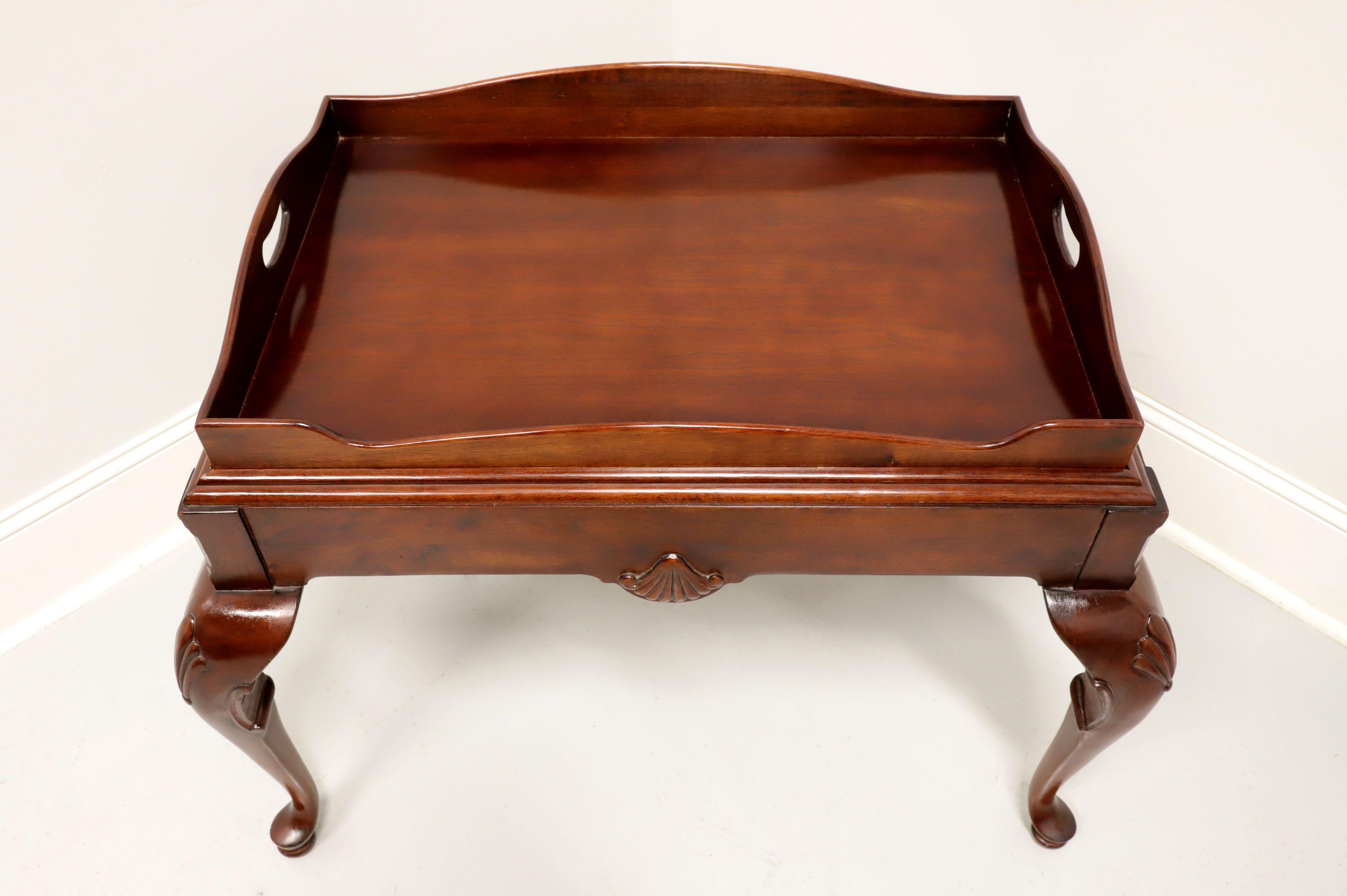 Late 20th Century Solid Mahogany Georgian Tea Serving Table For Sale 1