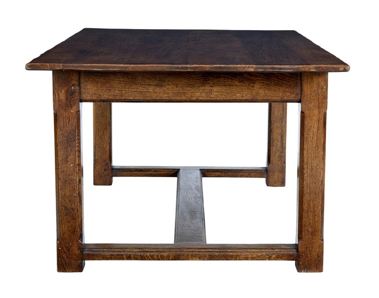 Late Table Late 20th Century Solid Oak Refectory Table For Sale at 1stDibs