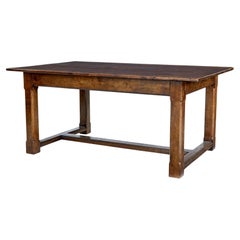 Late 20th Century Solid Oak Refectory Table