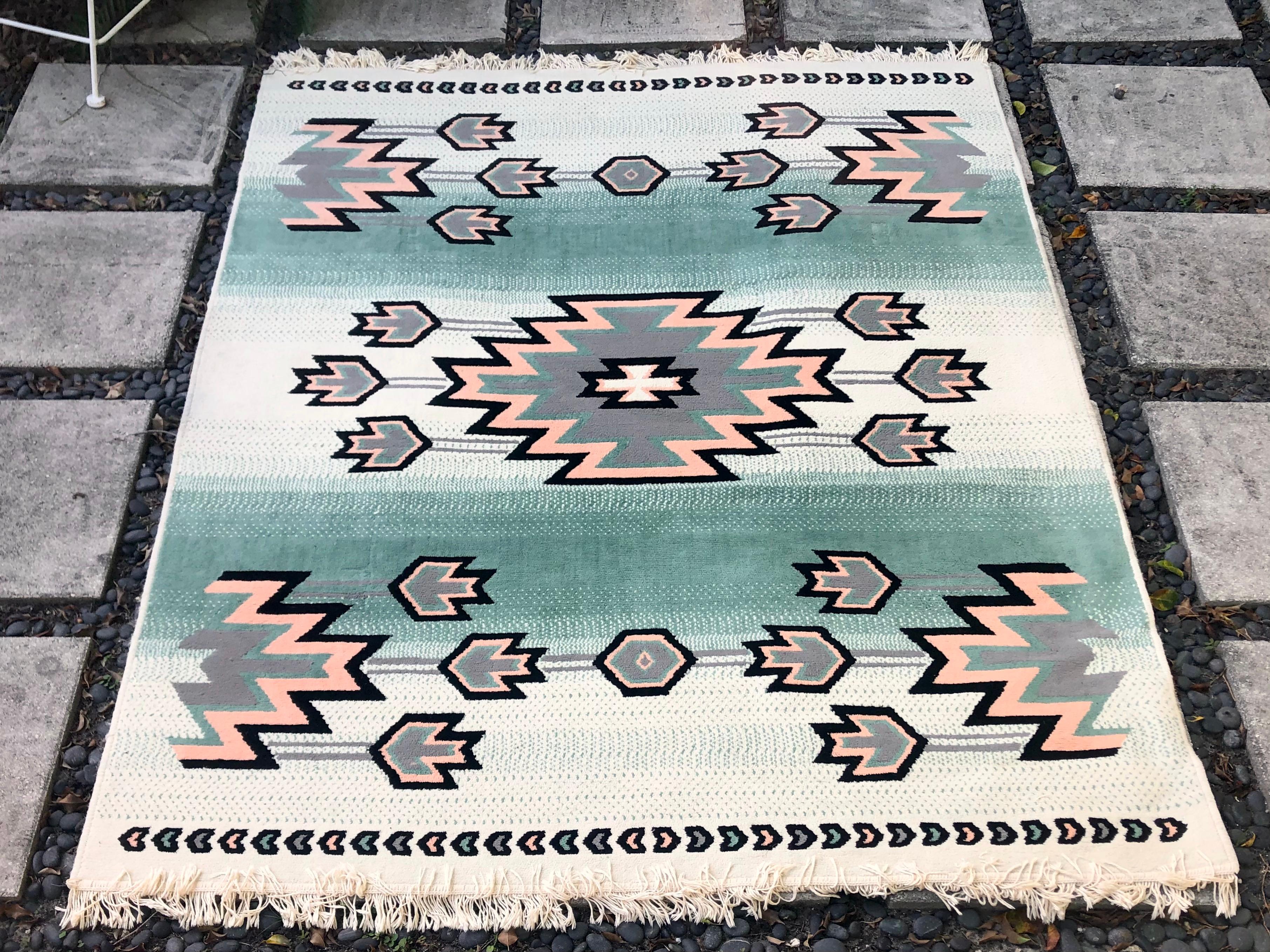 Late 20th Century Southwest Inspired Area Rug For Sale 5