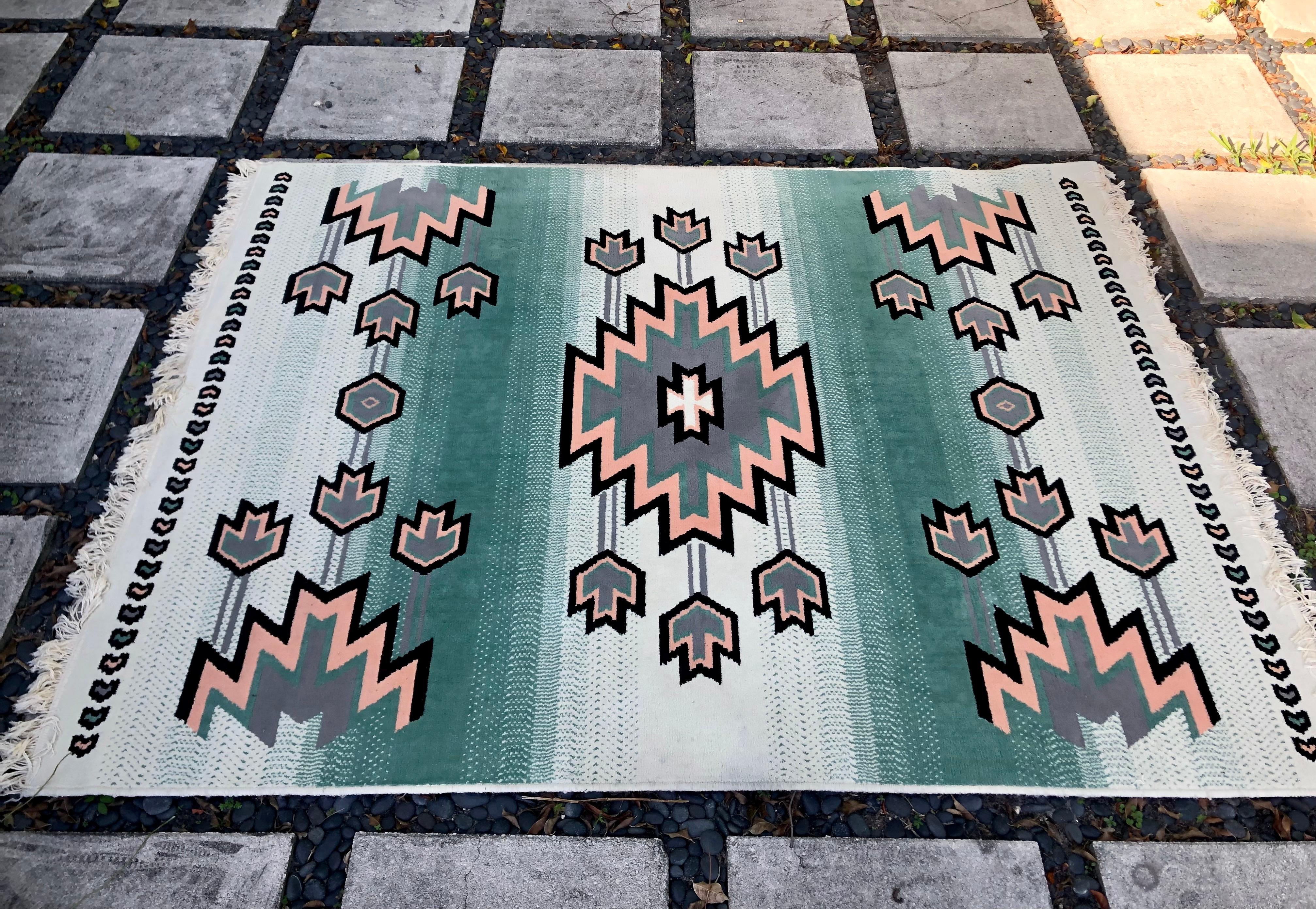 Late 20th Century Southwest Inspired Area Rug For Sale 6