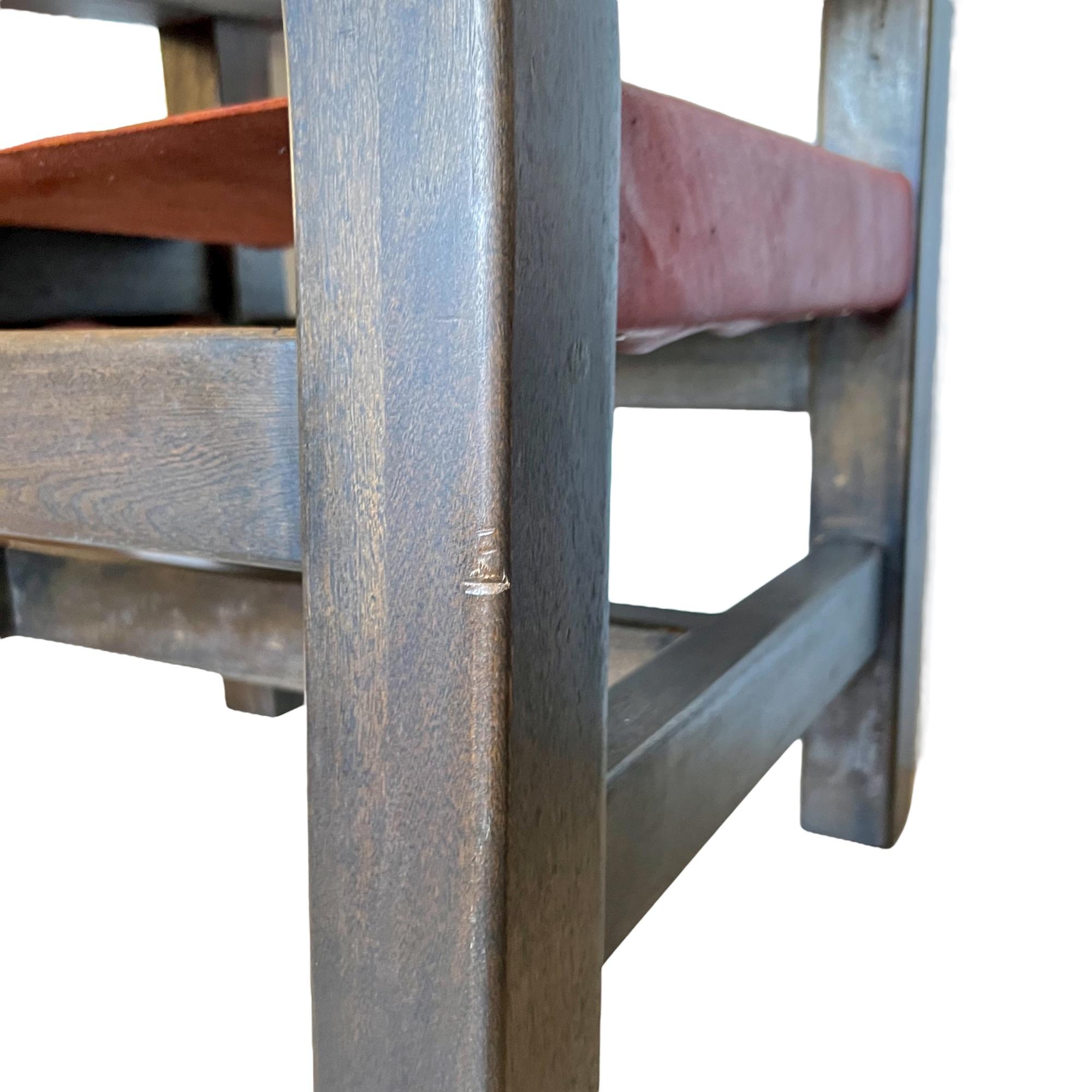 Spanische brutalistische Sessel aus Holz und Leder des späten 20. Jahrhunderts, Paar im Angebot 7
