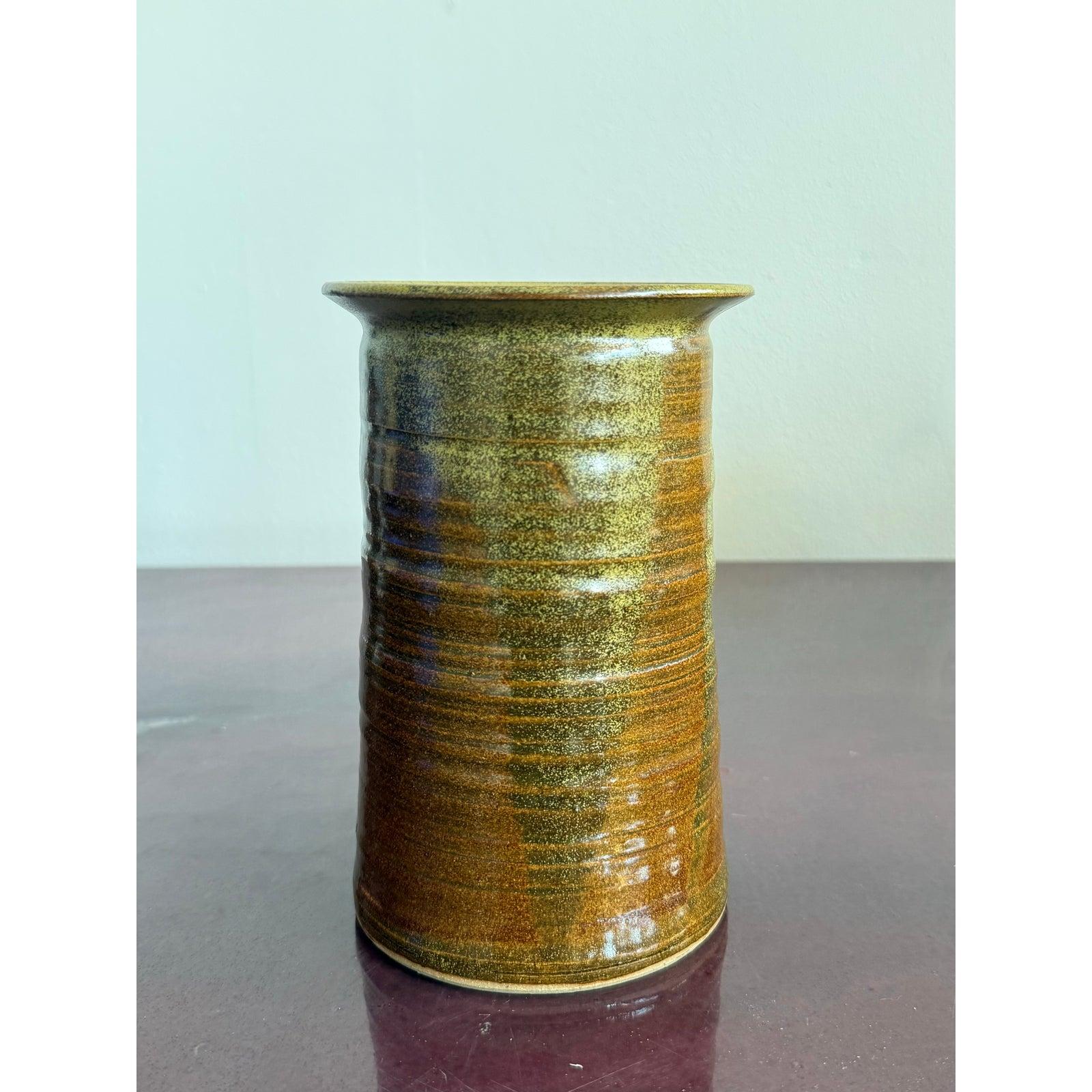Jarrón de cerámica esmaltada de Studio Pottery de finales del siglo XX Moderno de mediados de siglo en venta