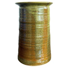 Jarrón de cerámica esmaltada de Studio Pottery de finales del siglo XX