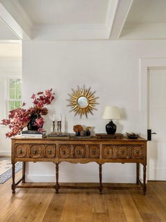 Specchio dorato a raggiera della fine del XX secolo in stile Art Decò