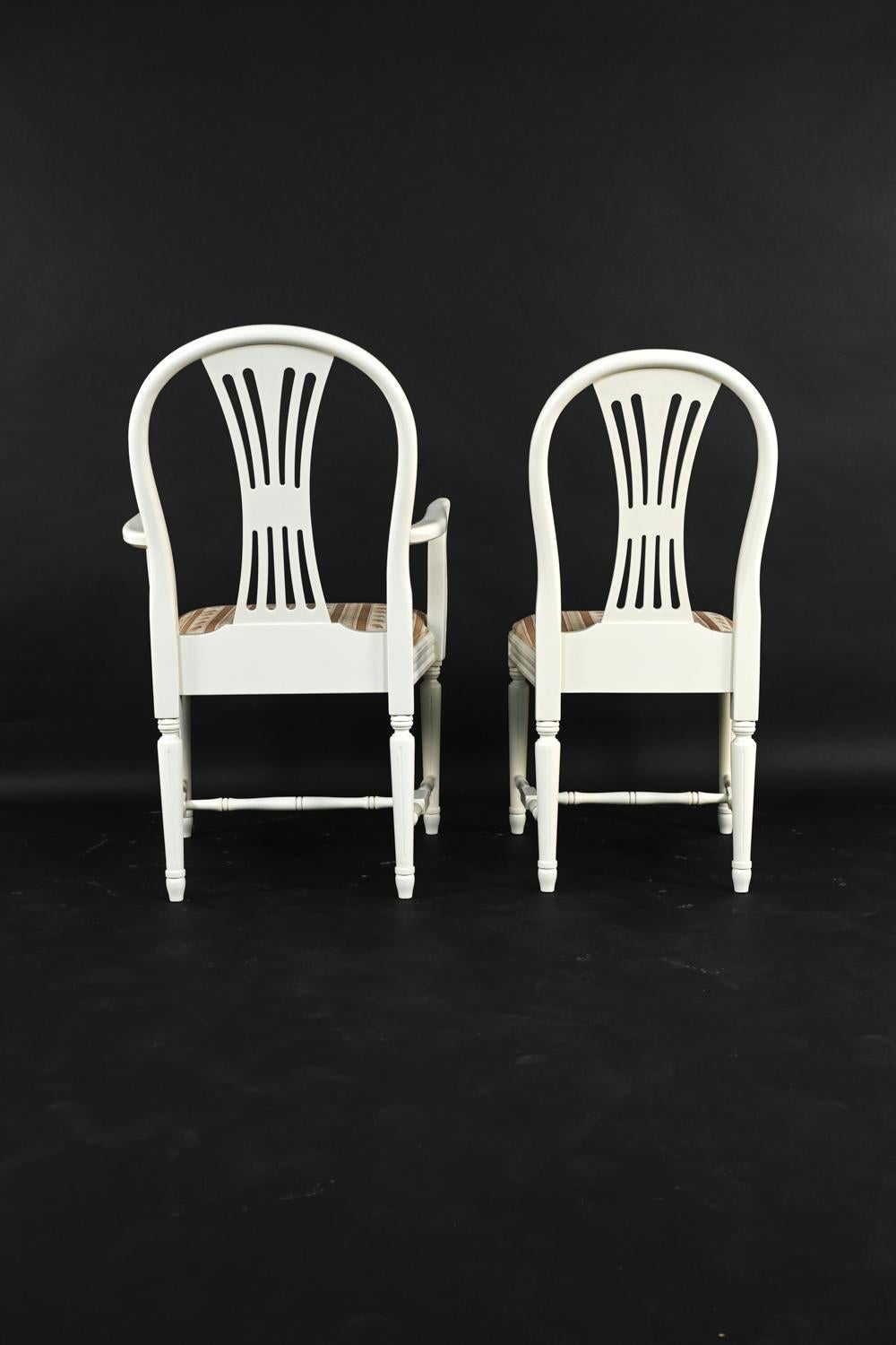 Late 20th Century Swedish Gustavian-Style Dining Suite by City Möbler AB 6